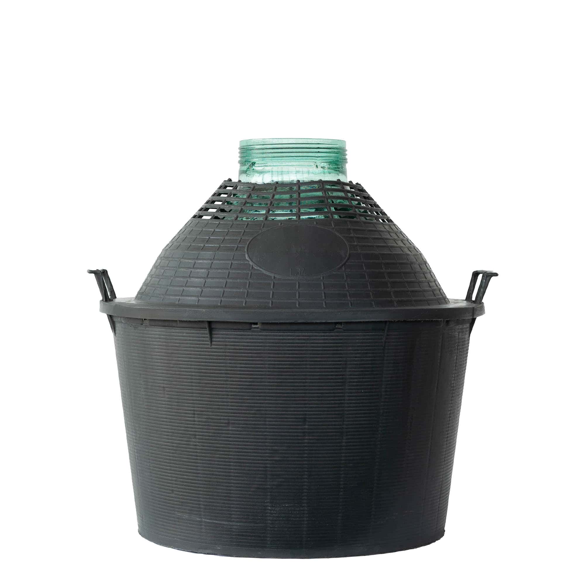 Ballonfles brede hals, 34 l, glas, monding: schroefsluiting