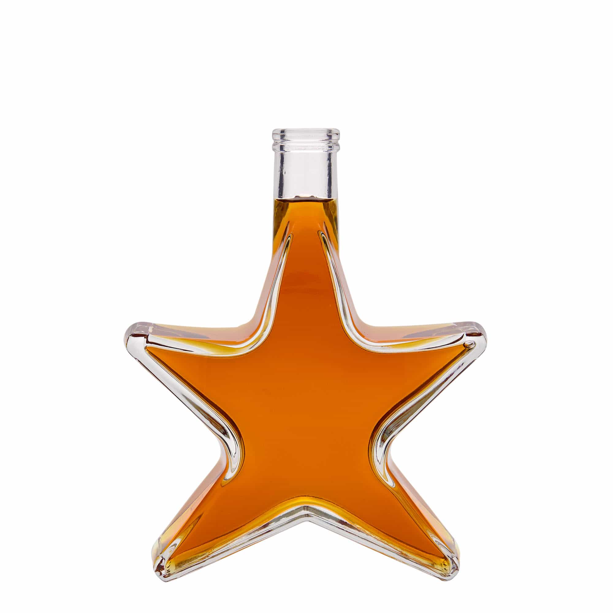 Glazen fles 'Ster', 350 ml, monding: kurk Glazen fles 'Ster', 350 ml, monding: kurk