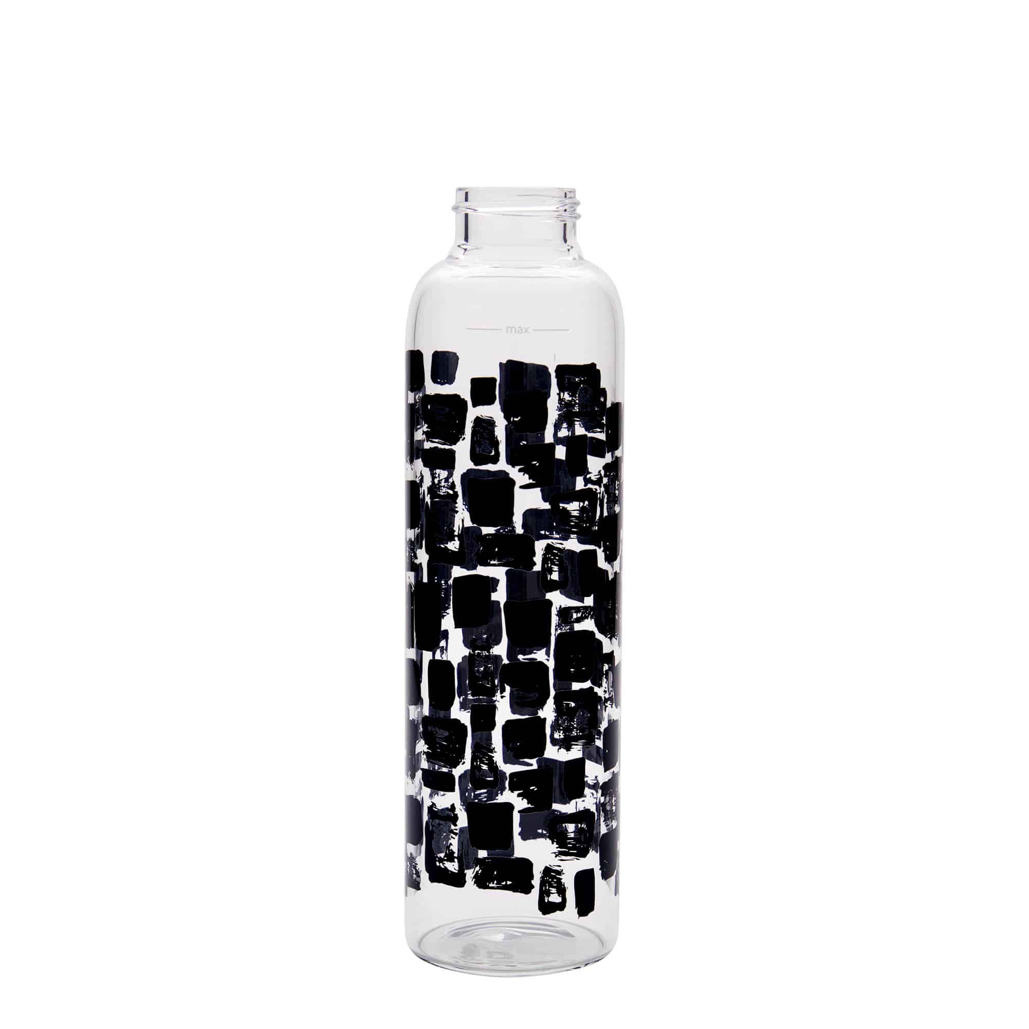 Gourde 500 ml 'Perseus', motif : rectangles noirs, bouchage: Bougage à vis Gourde 500 ml 'Perseus', motif : rectangles noirs, bouchage: Bougage à vis