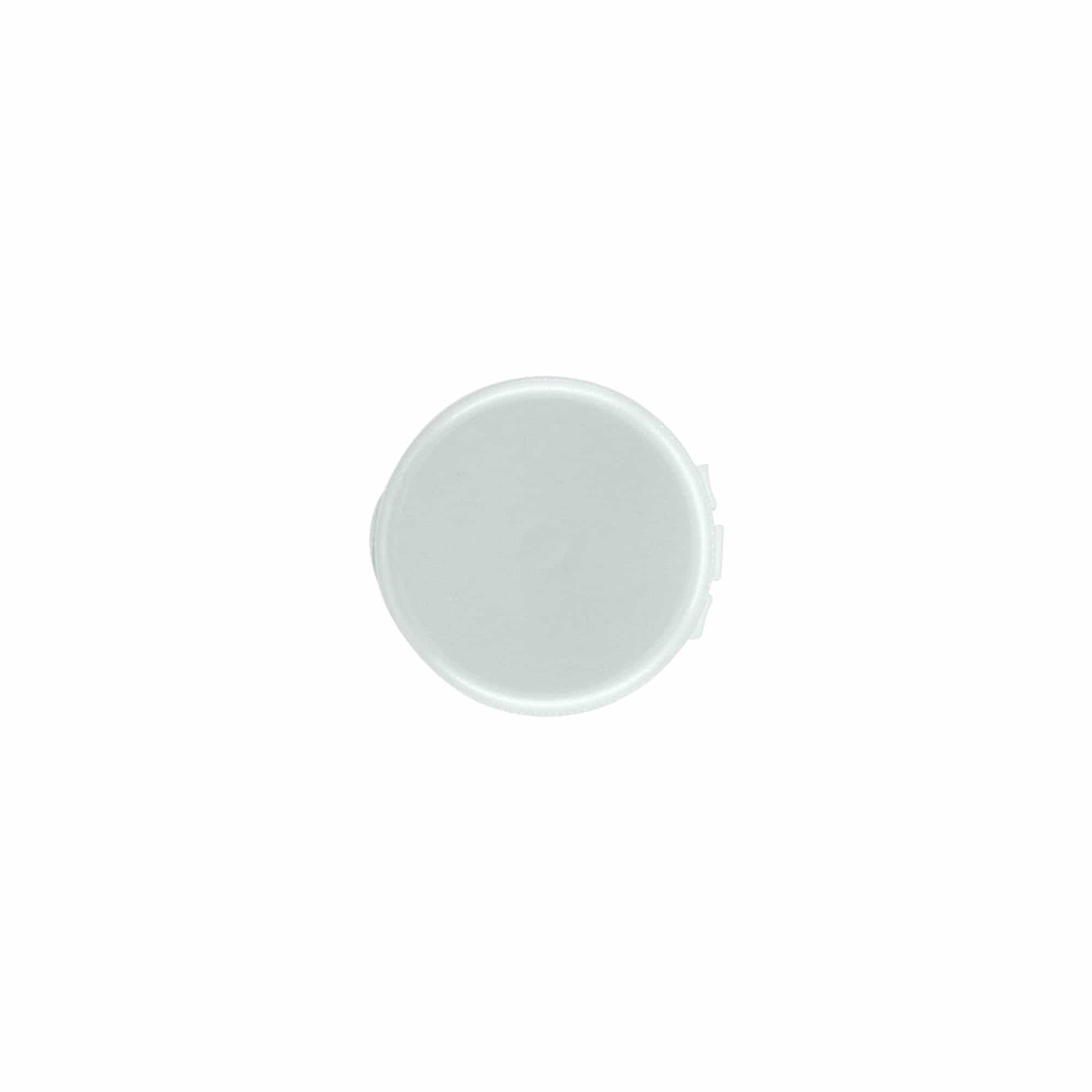 Schroefsluiting klapscharnier, PP-kunststof, zilver, voor monding: 24/410