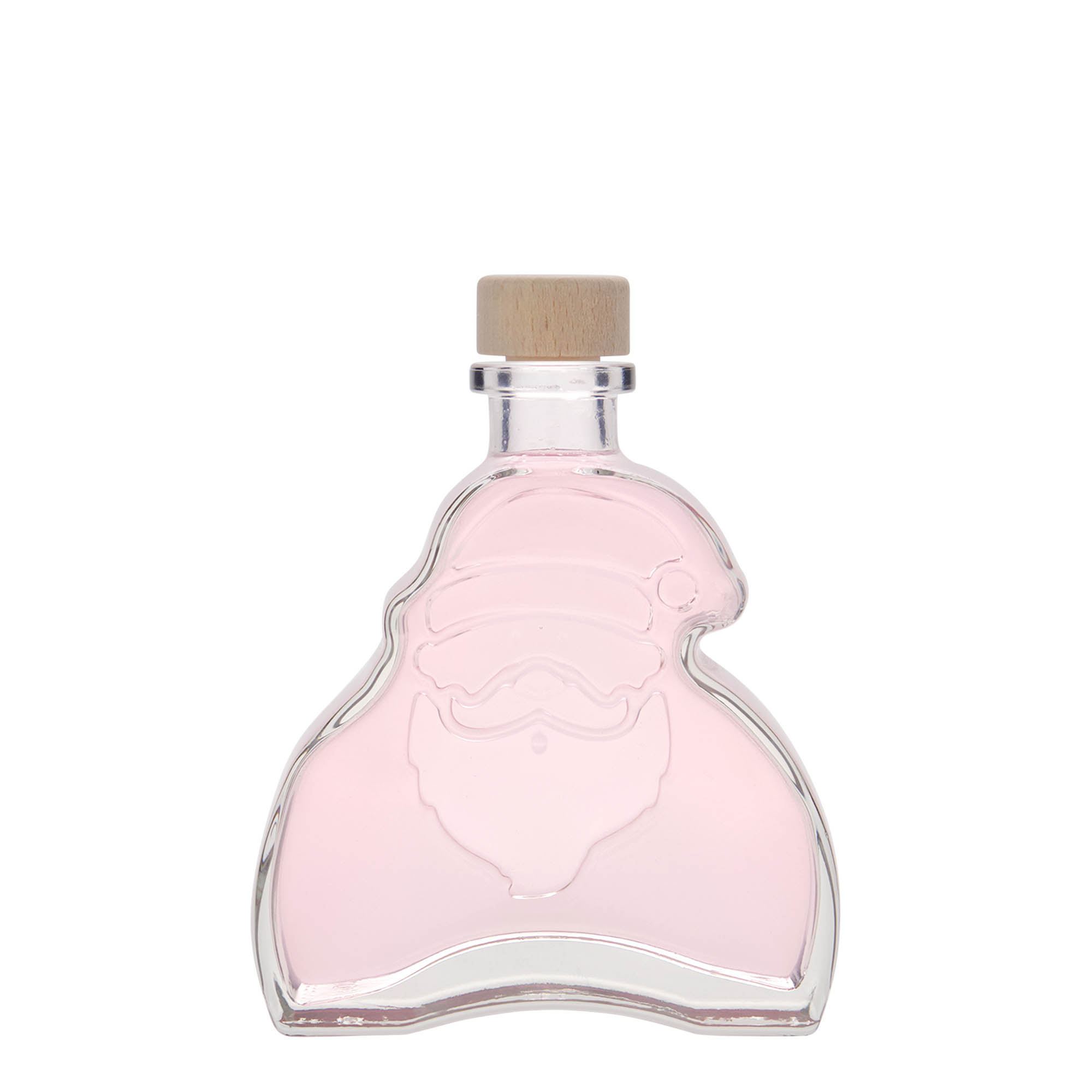 Glazen fles 'Santa Claus', 200 ml, monding: kurk