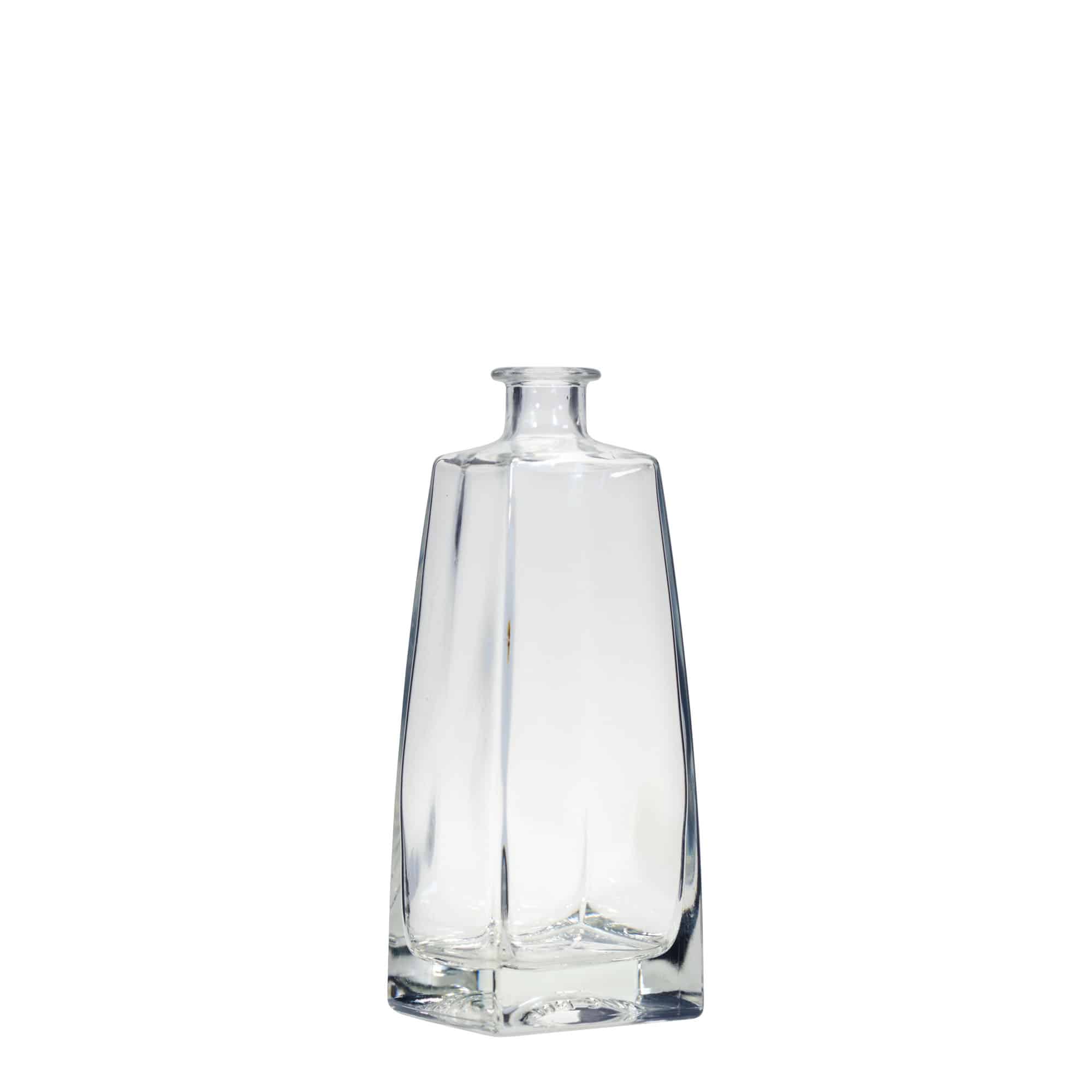 Glazen fles 'Timmy', 700 ml, rechthoekig, monding: kurk