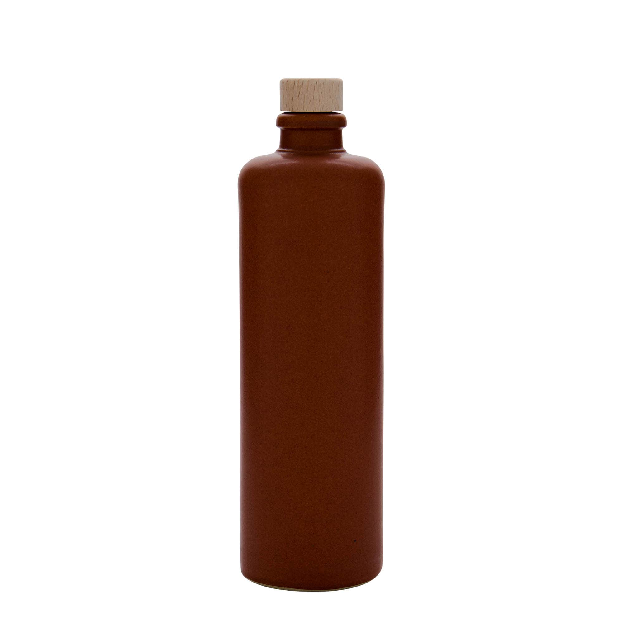 Chope en terre cuite 500 ml, grès, rouge-brun, bouchage: bouchon