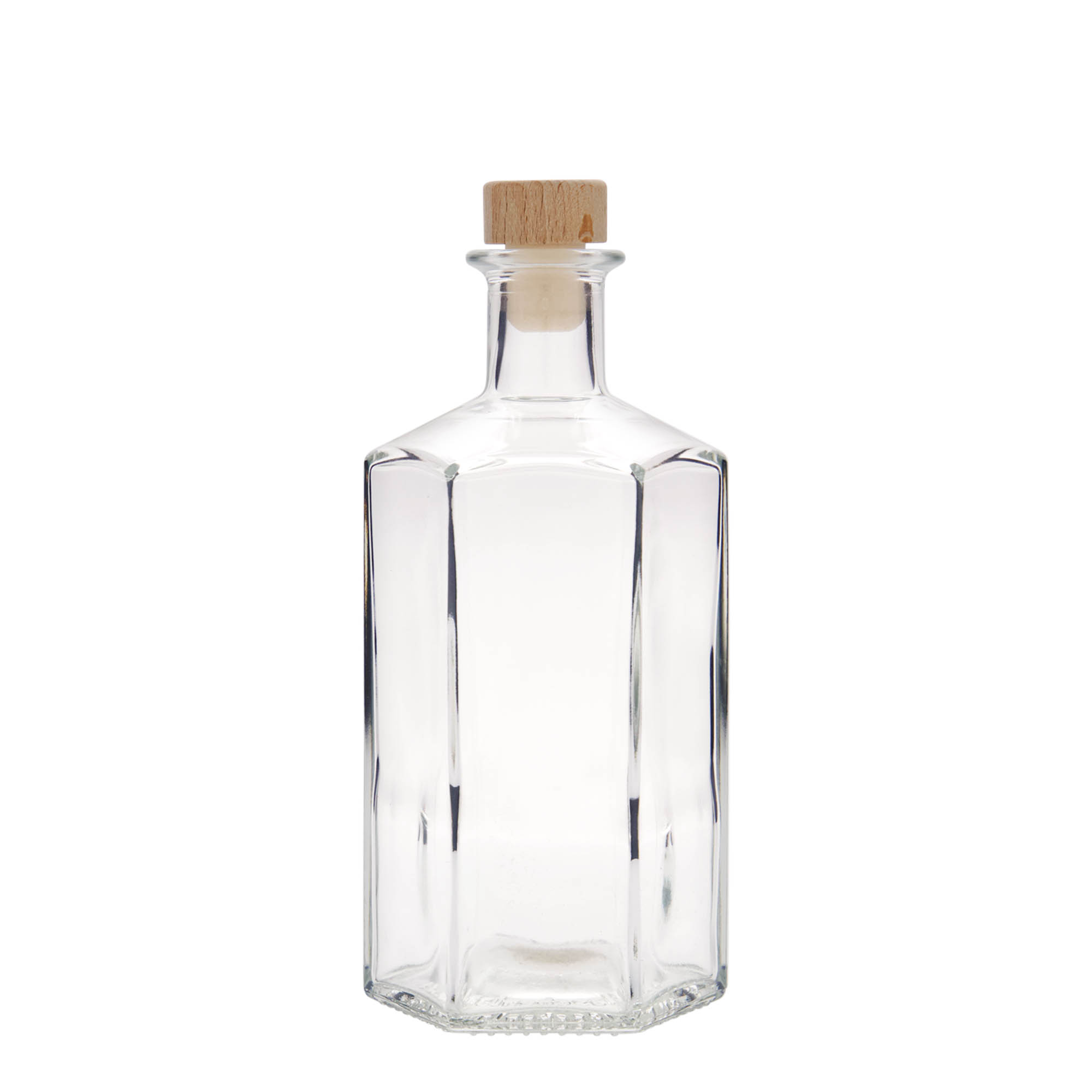 Bouteille en verre apothicaire 500 ml 'Jimmy', hexagonale, bouchage: bouchon Bouteille en verre apothicaire 500 ml 'Jimmy', hexagonale, bouchage: bouchon
