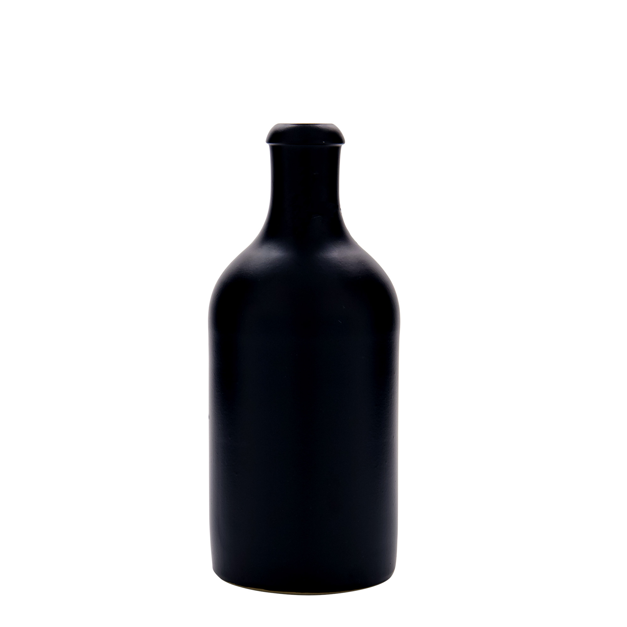 Chope en terre cuite 500 ml, grès, noir, bouchage: bouchon mécanique Chope en terre cuite 500 ml, grès, noir, bouchage: bouchon mécanique