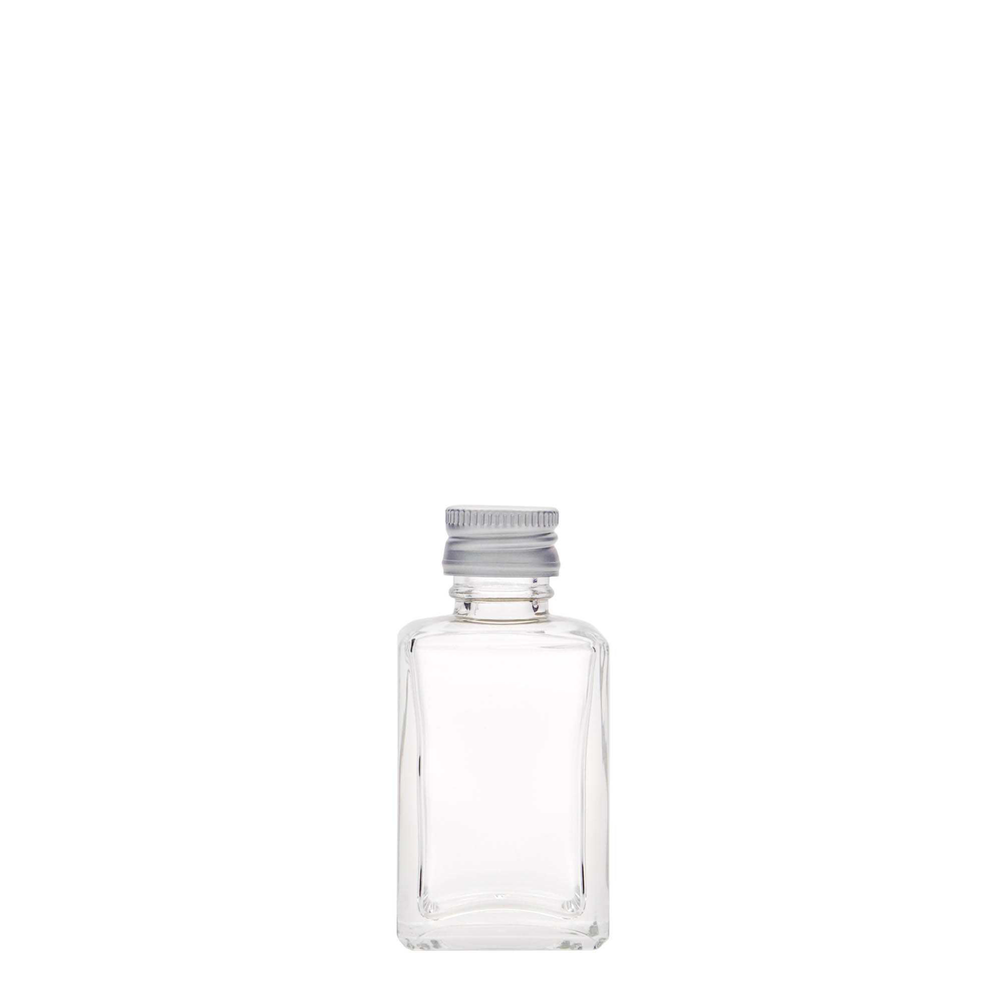Bouteille en verre 30 ml « Tamme », carrée, bouchage: PP 18 Bouteille en verre 30 ml « Tamme », carrée, bouchage: PP 18