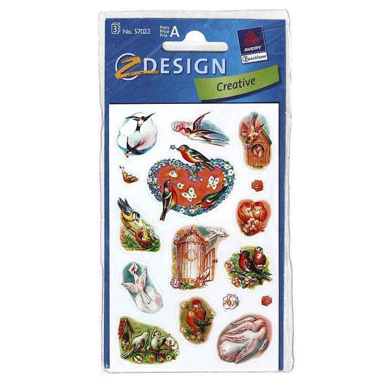 Zweckform stickers 'Duiven', papier, meerkleurig Zweckform stickers 'Duiven', papier, meerkleurig