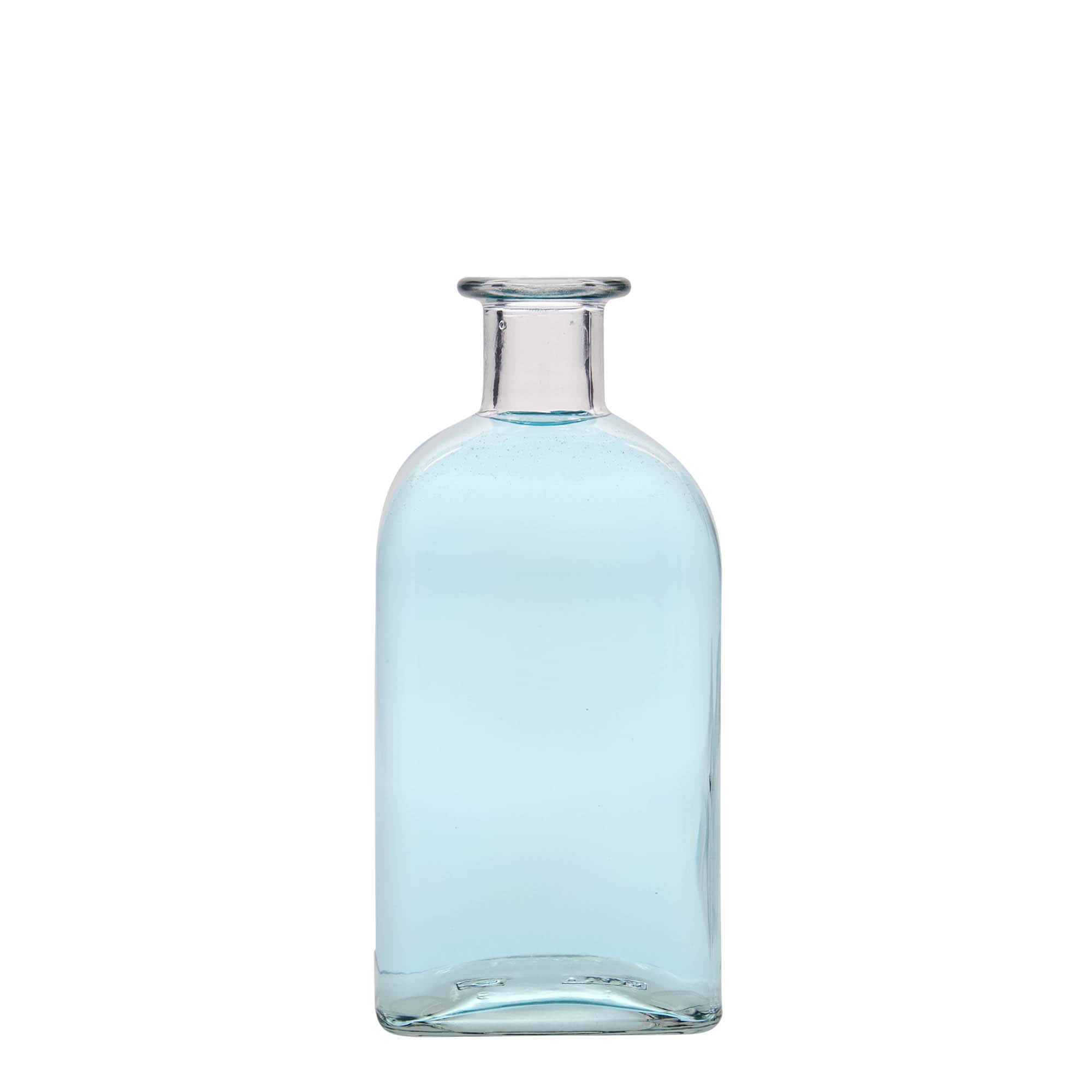 Glazen fles Apotheker carré, 500 ml, vierkant, monding: kurk