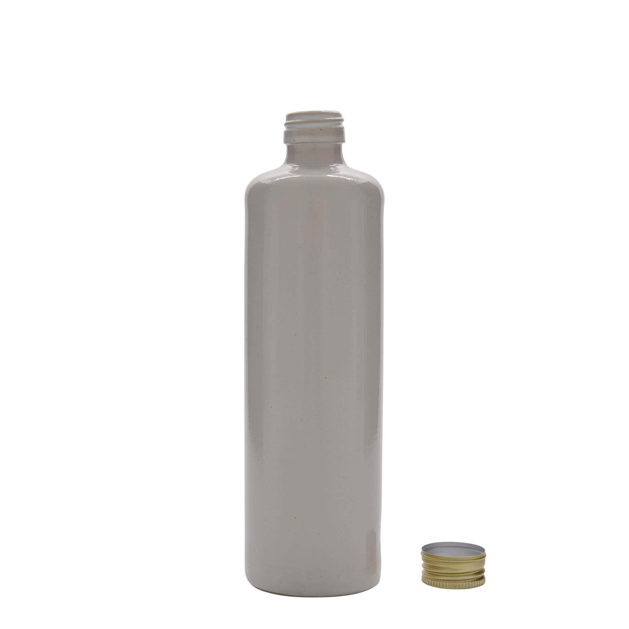 Chope en terre cuite 500 ml, grès, blanc, bouchage: PP 31,5