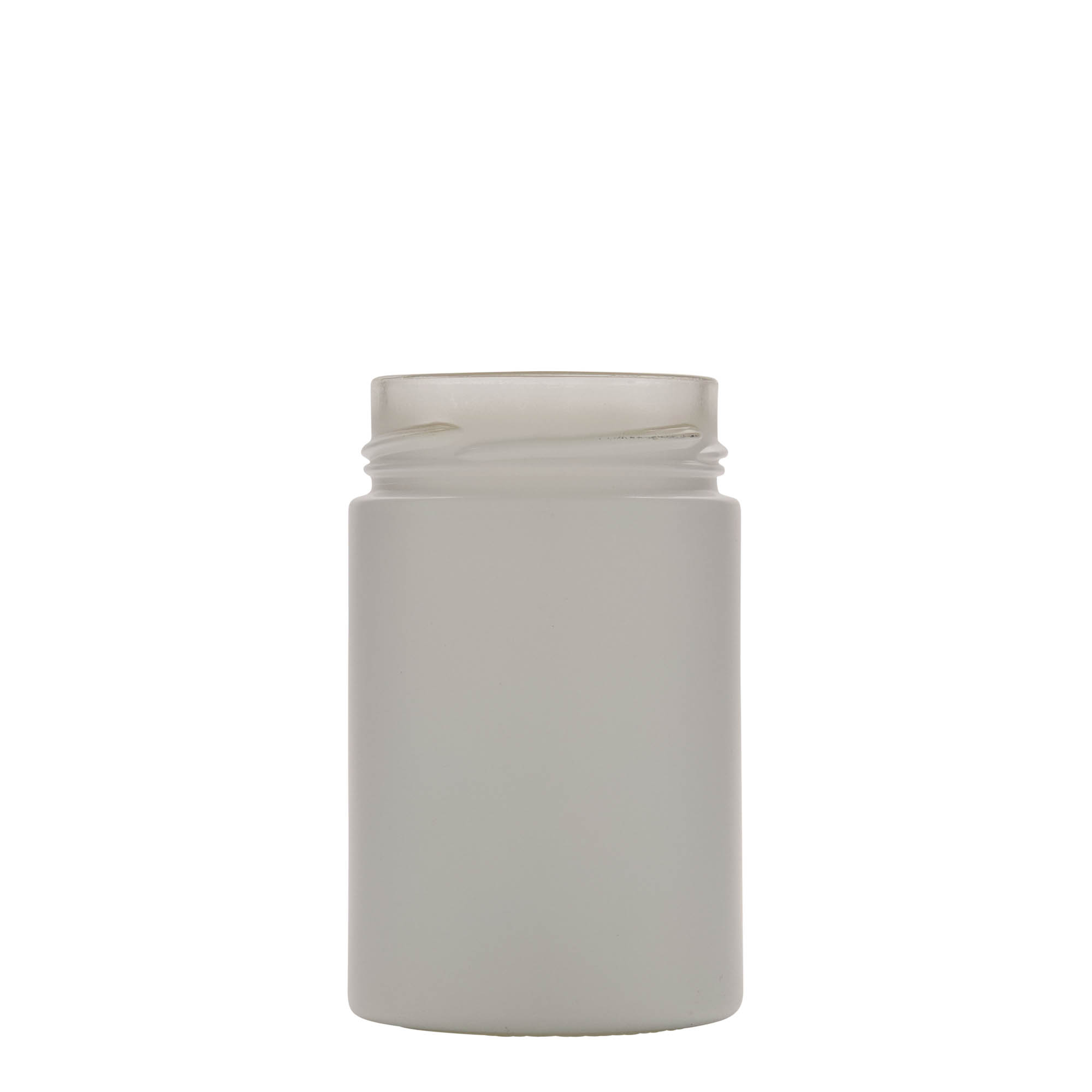 Ronde pot 'Aurora', 327 ml, wit, monding: deep-twist-off (DTO 66)