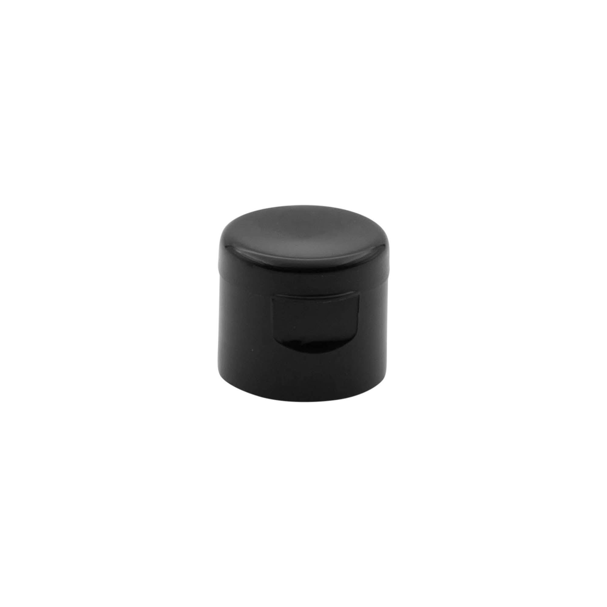 Bougage à vis à charnière rabattable, plastique PP, noir, pour bouchage: 20/410 Bougage à vis à charnière rabattable, plastique PP, noir, pour bouchage: 20/410