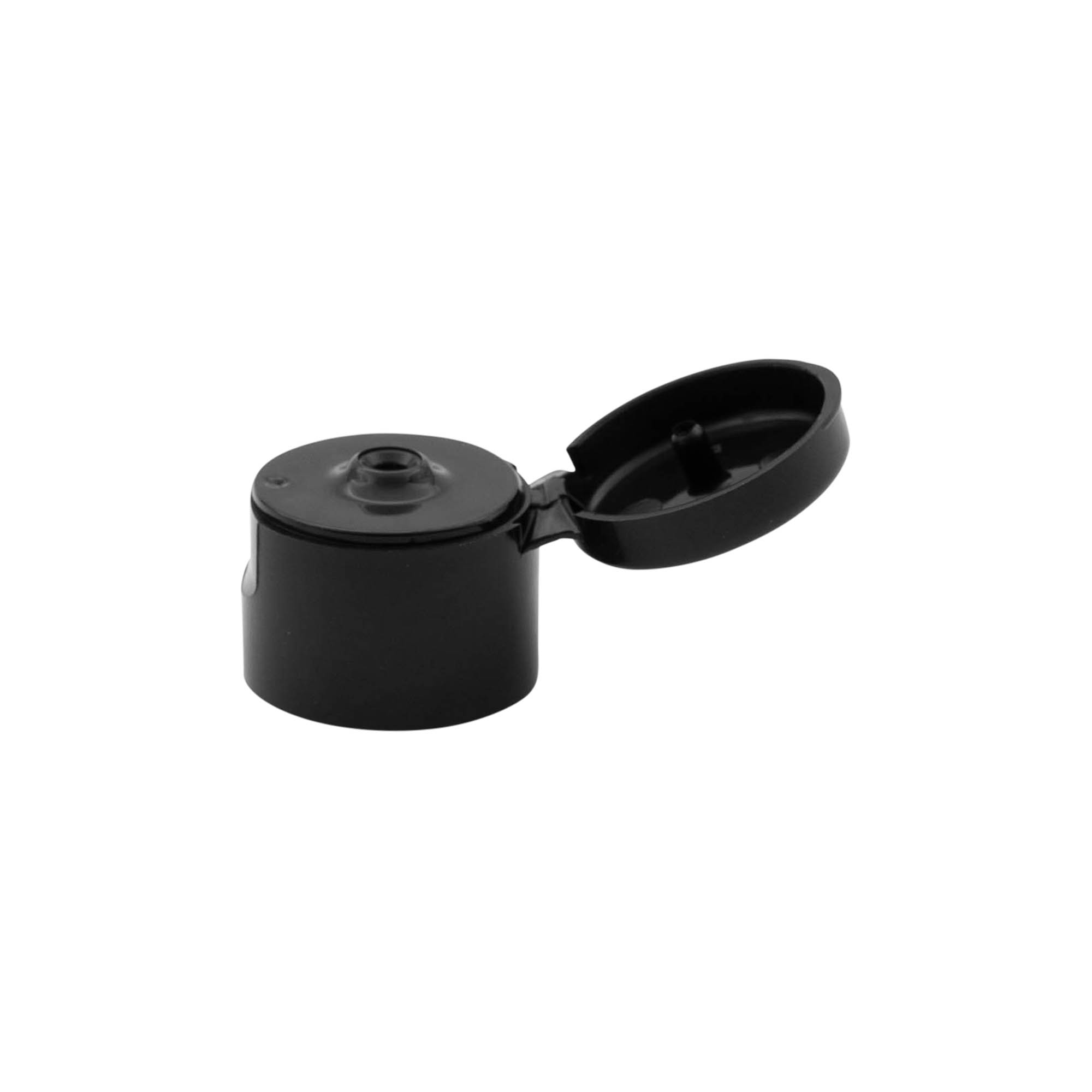Bougage à vis à charnière rabattable, plastique PP, noir, pour bouchage: 20/410 Bougage à vis à charnière rabattable, plastique PP, noir, pour bouchage: 20/410