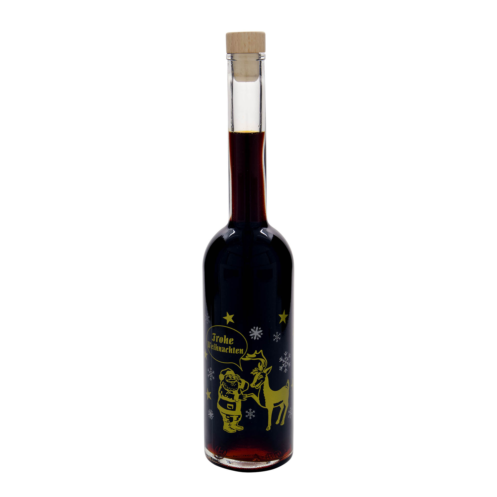 Glazen fles 'Opera', 500 ml, motief: Vuurwerk, monding: kurk Glazen fles 'Opera', 500 ml, motief: Vuurwerk, monding: kurk