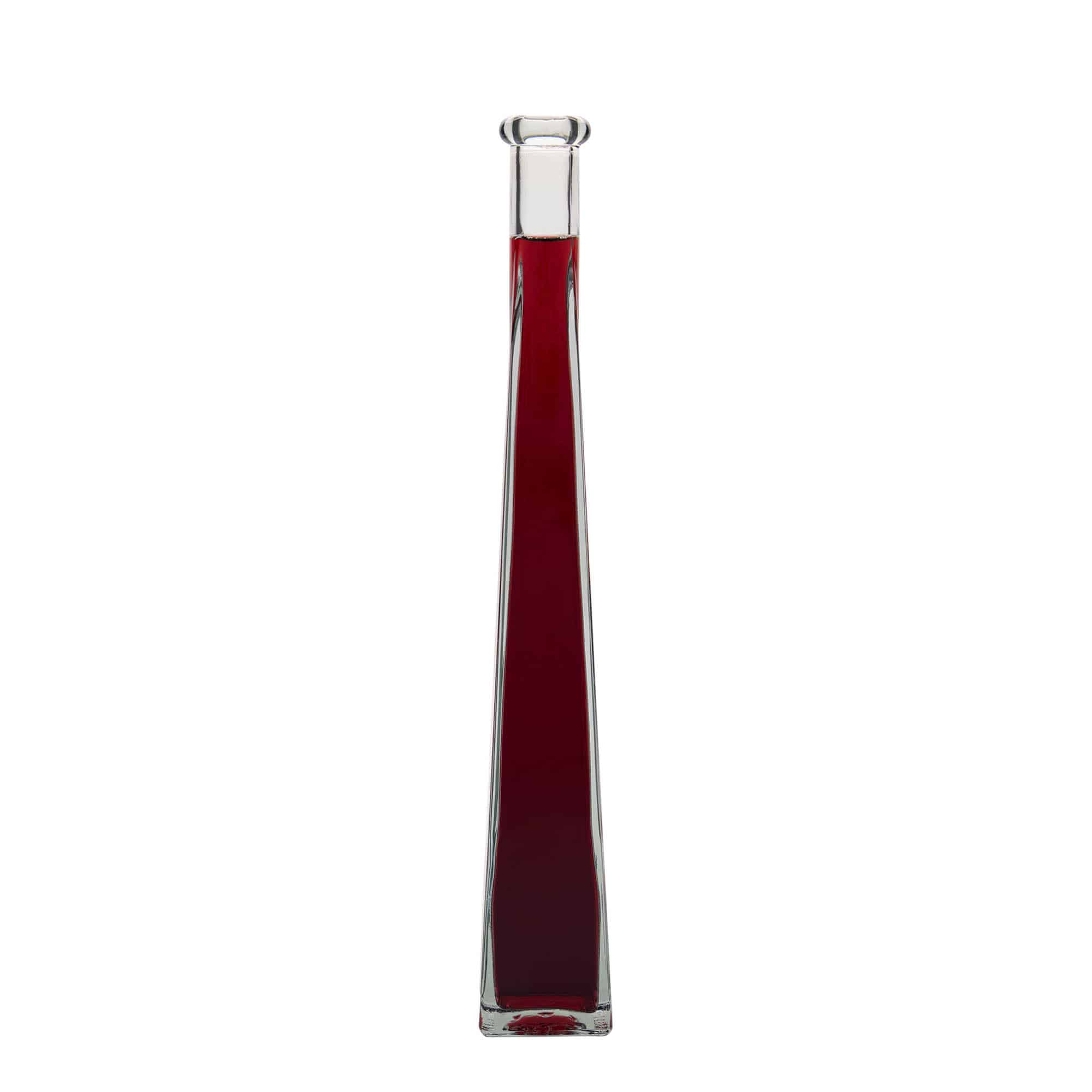 Bouteille en verre 200 ml 'Dama Quadrato', carrée, bouchage: bouchon