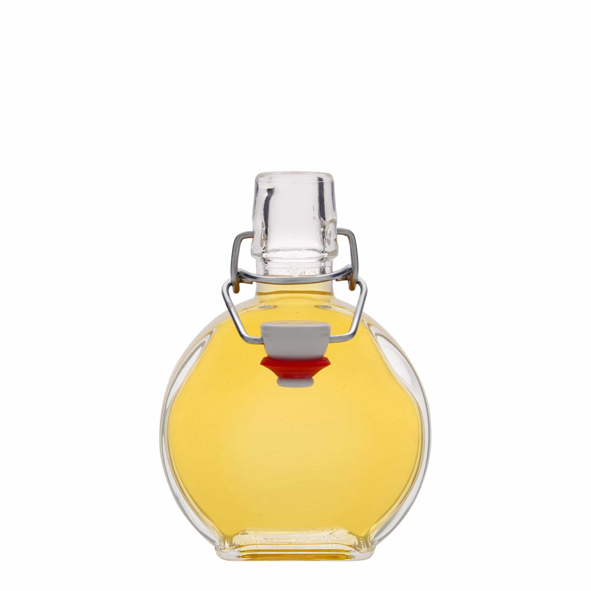 Glazen fles 'Sensatie', 200 ml, rechthoekig, monding: beugelsluiting