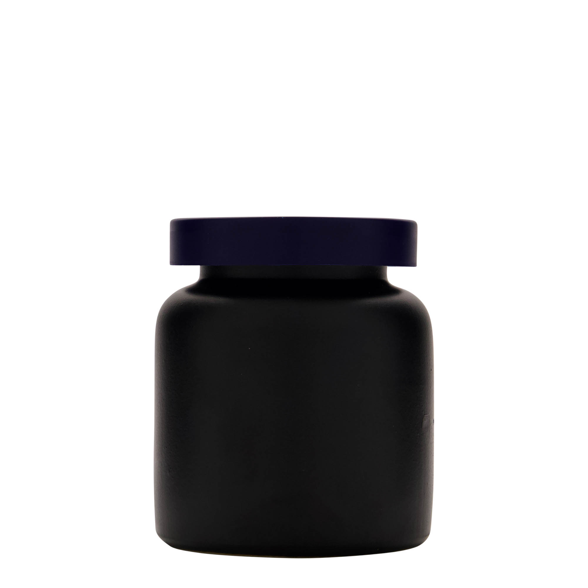 Steengoed pot, 270 ml, keramiek, zwart, monding: stulpdeksel Steengoed pot, 270 ml, keramiek, zwart, monding: stulpdeksel