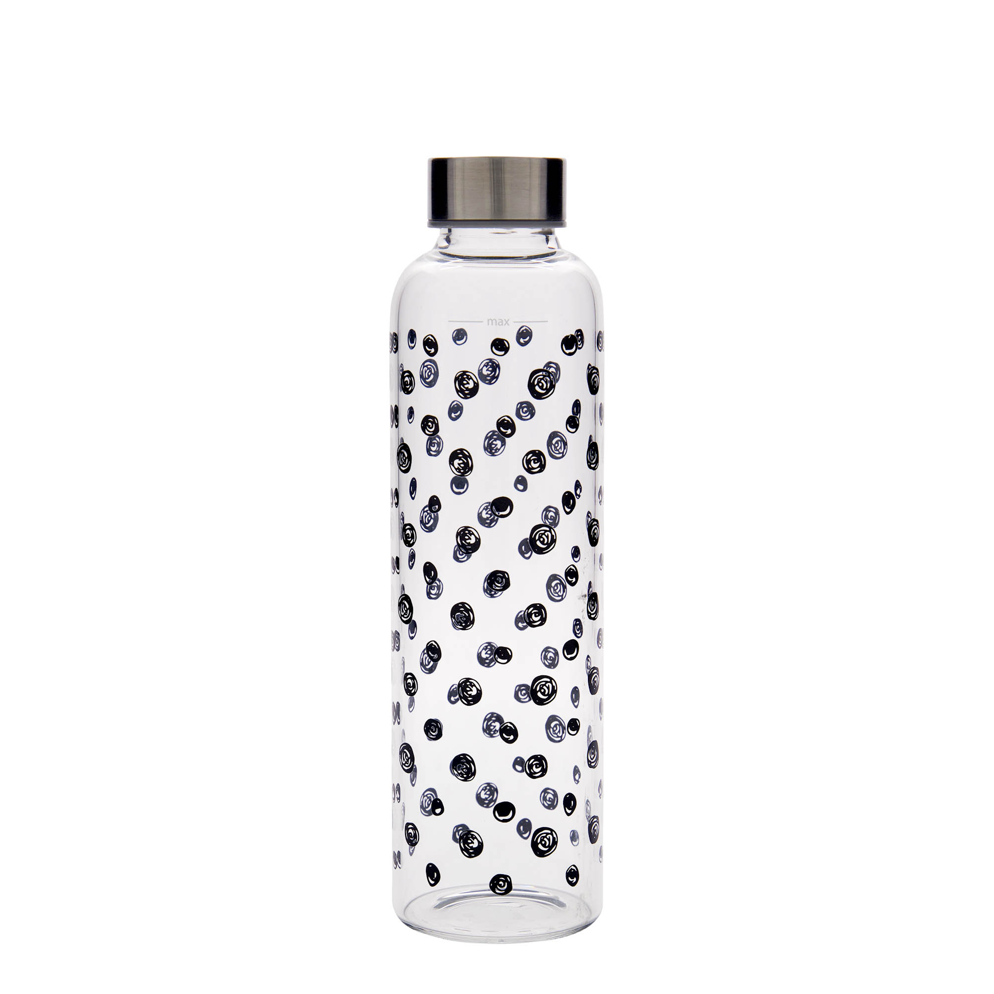 Gourde 500 ml 'Perseus', motif : points noirs, bouchage: Bougage à vis Gourde 500 ml 'Perseus', motif : points noirs, bouchage: Bougage à vis