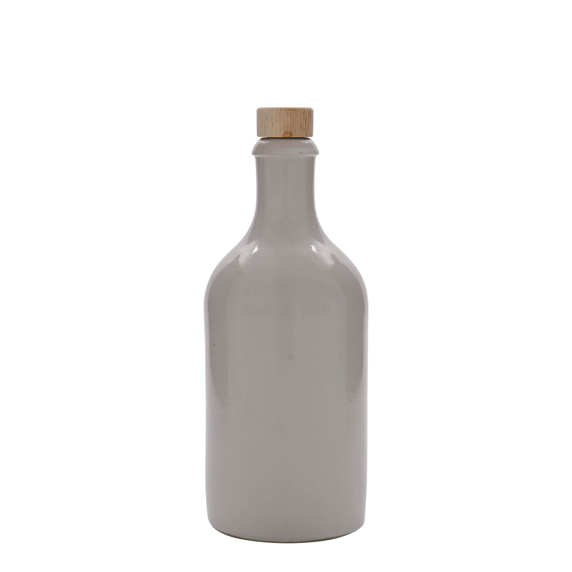 Keramische kruik, 500 ml, steengoed, wit, monding: kurk Keramische kruik, 500 ml, steengoed, wit, monding: kurk