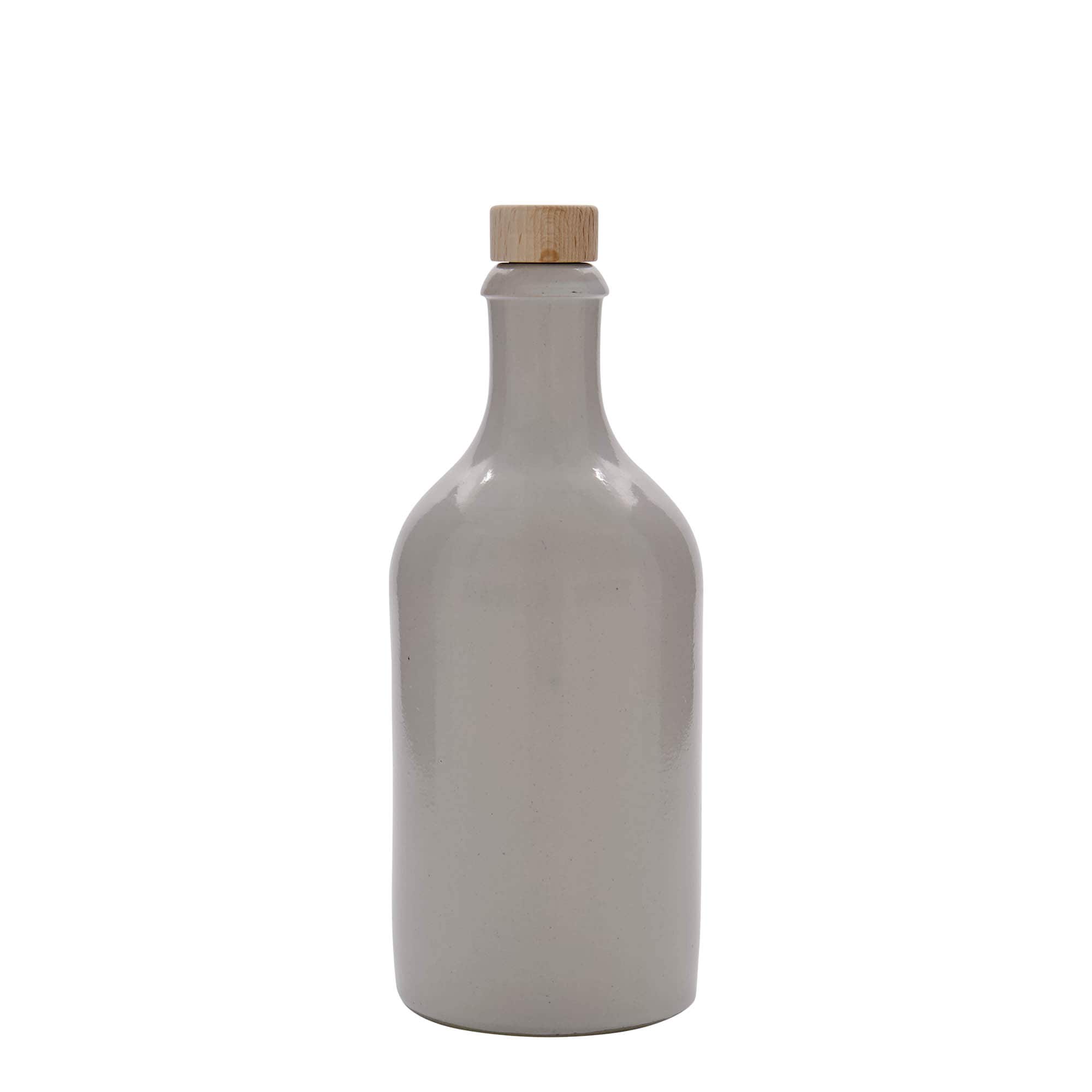 Chope en terre cuite 500 ml, grès, blanc, bouchage: bouchon Chope en terre cuite 500 ml, grès, blanc, bouchage: bouchon