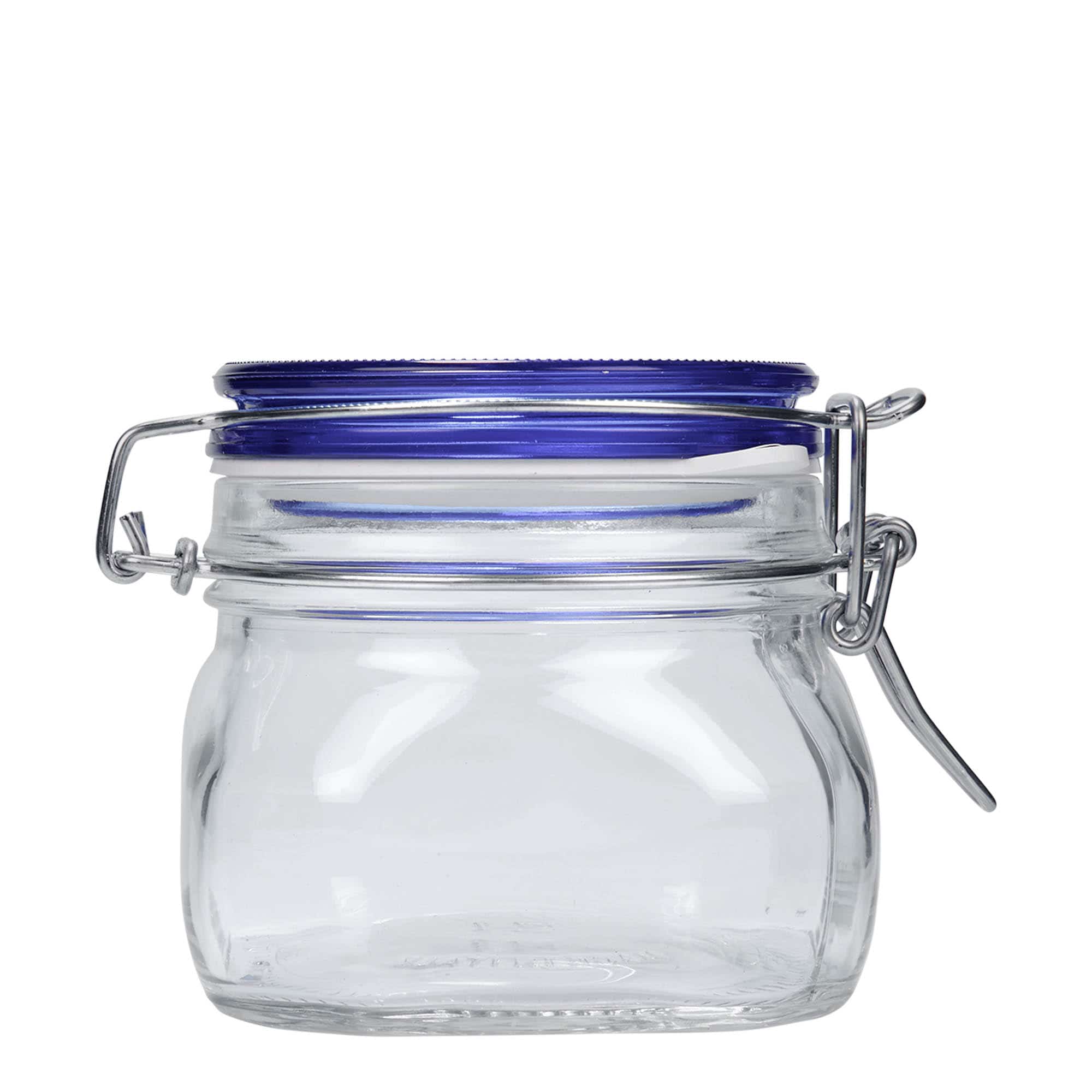 Pot met beugelsluiting 'Fido' Blue Top, 500 ml, vierkant, monding: beugelsluiting Pot met beugelsluiting 'Fido' Blue Top, 500 ml, vierkant, monding: beugelsluiting