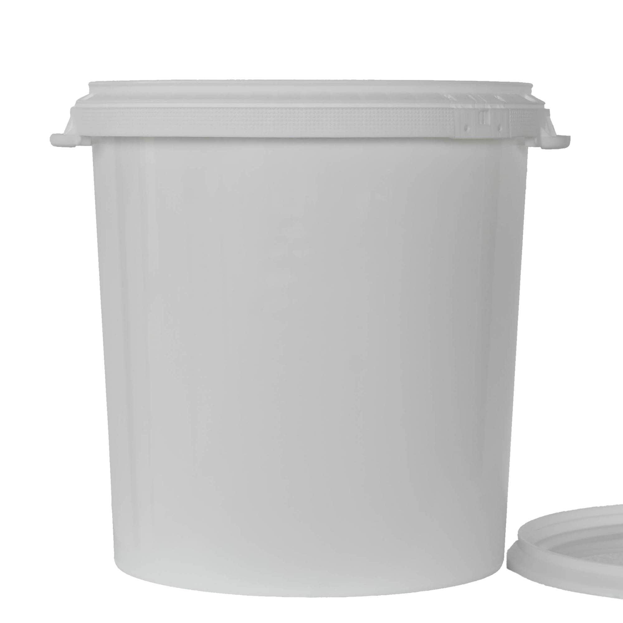 Seau 30 l, plastique PP, blanc