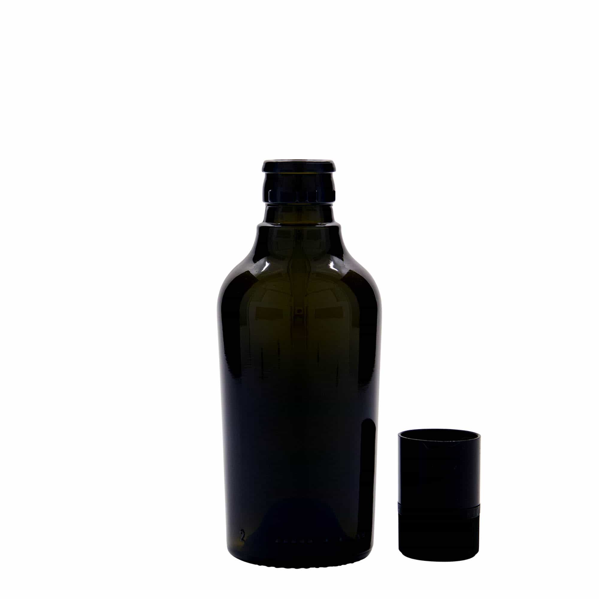 Azijn-/oliefles 'Oleum', 250 ml, glas, antiekgroen, monding: DOP