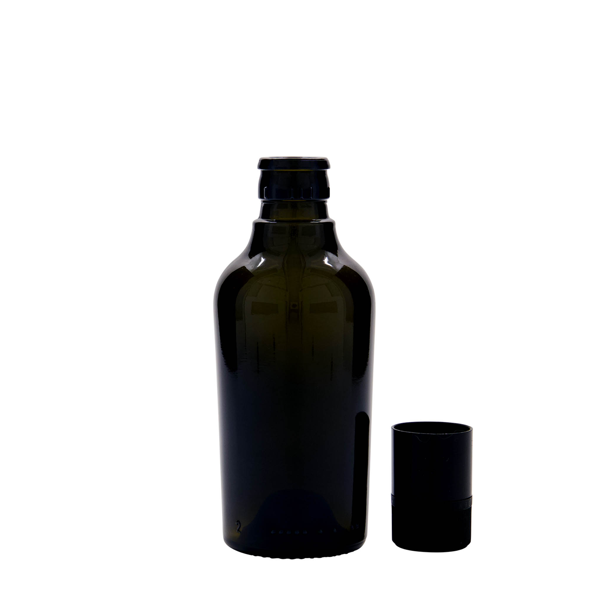Azijn-/oliefles 'Oleum', 250 ml, glas, antiekgroen, monding: DOP