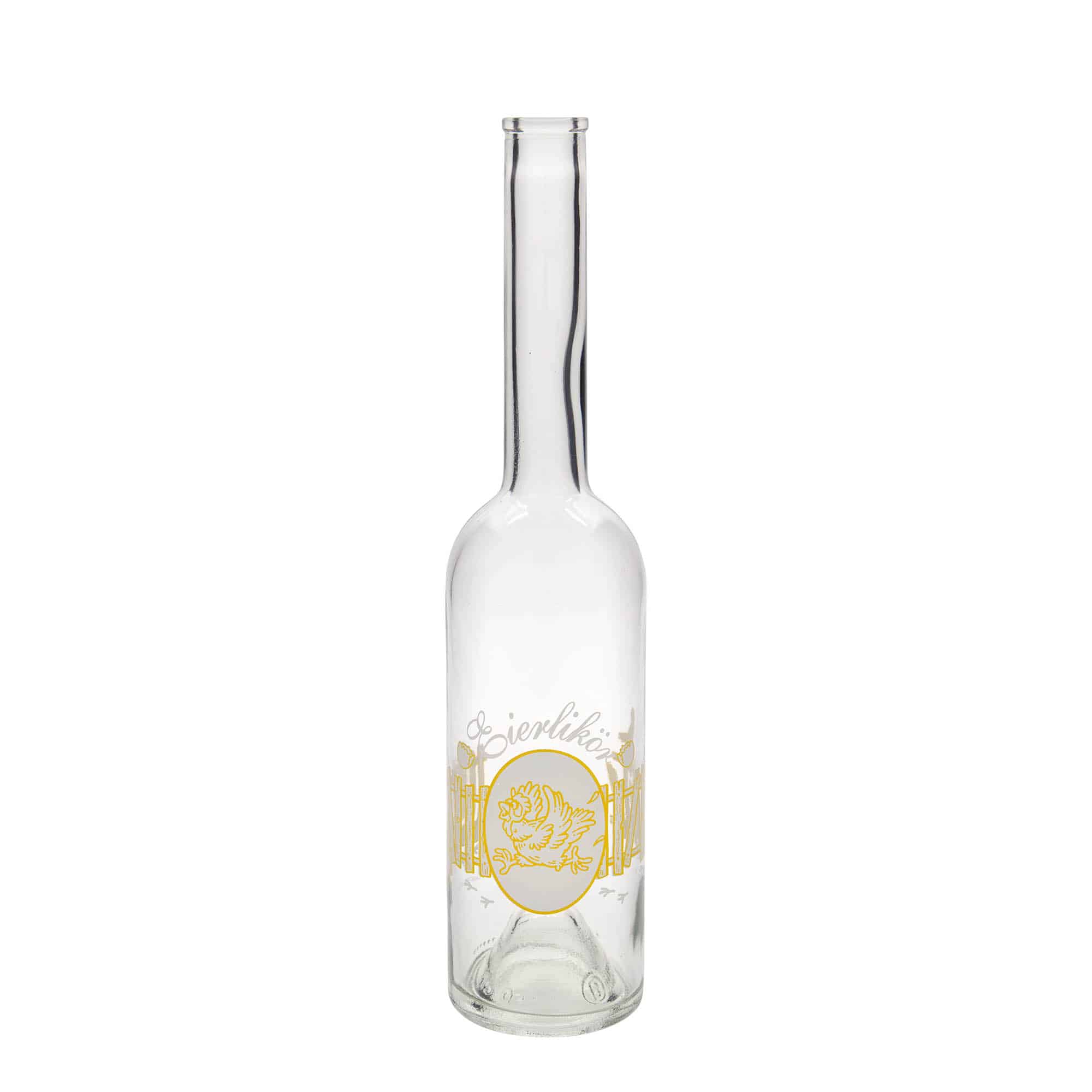 Bouteille en verre 500 ml 'Opera', motif : liqueur aux œufs, bouchage: bouchon Bouteille en verre 500 ml 'Opera', motif : liqueur aux œufs, bouchage: bouchon
