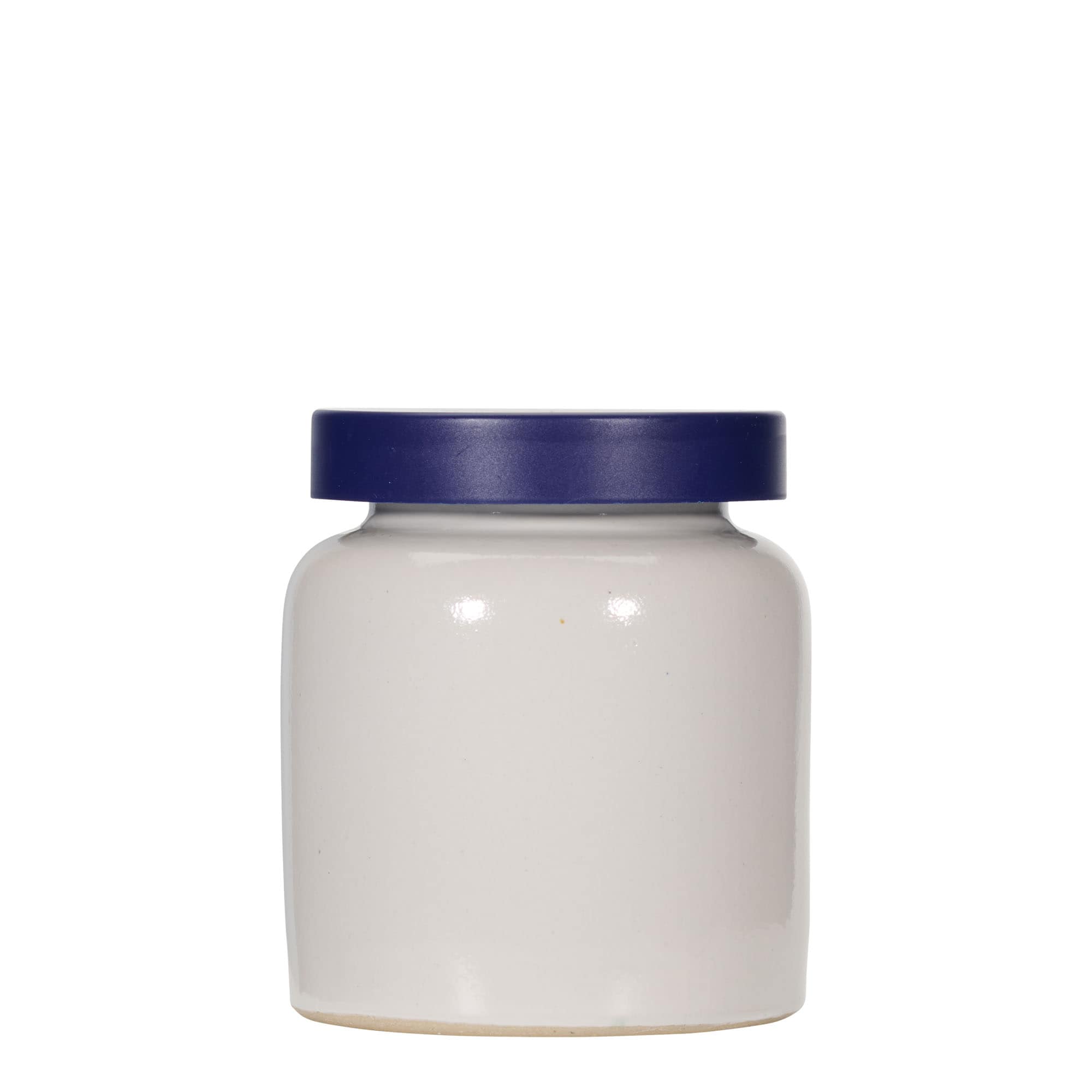 Pot en grès 270 ml, céramique, blanc, bouchage: couvercle cloche