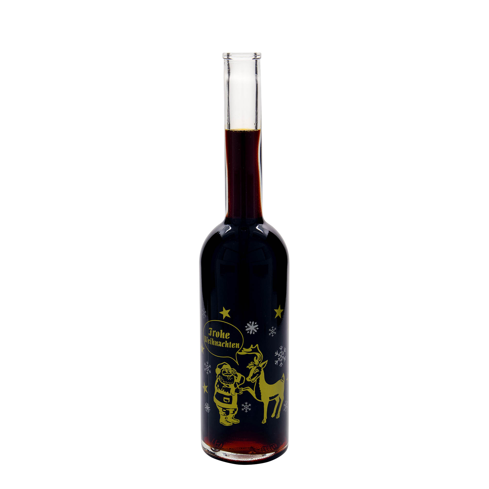 Glazen fles 'Opera', 500 ml, motief: Vuurwerk, monding: kurk