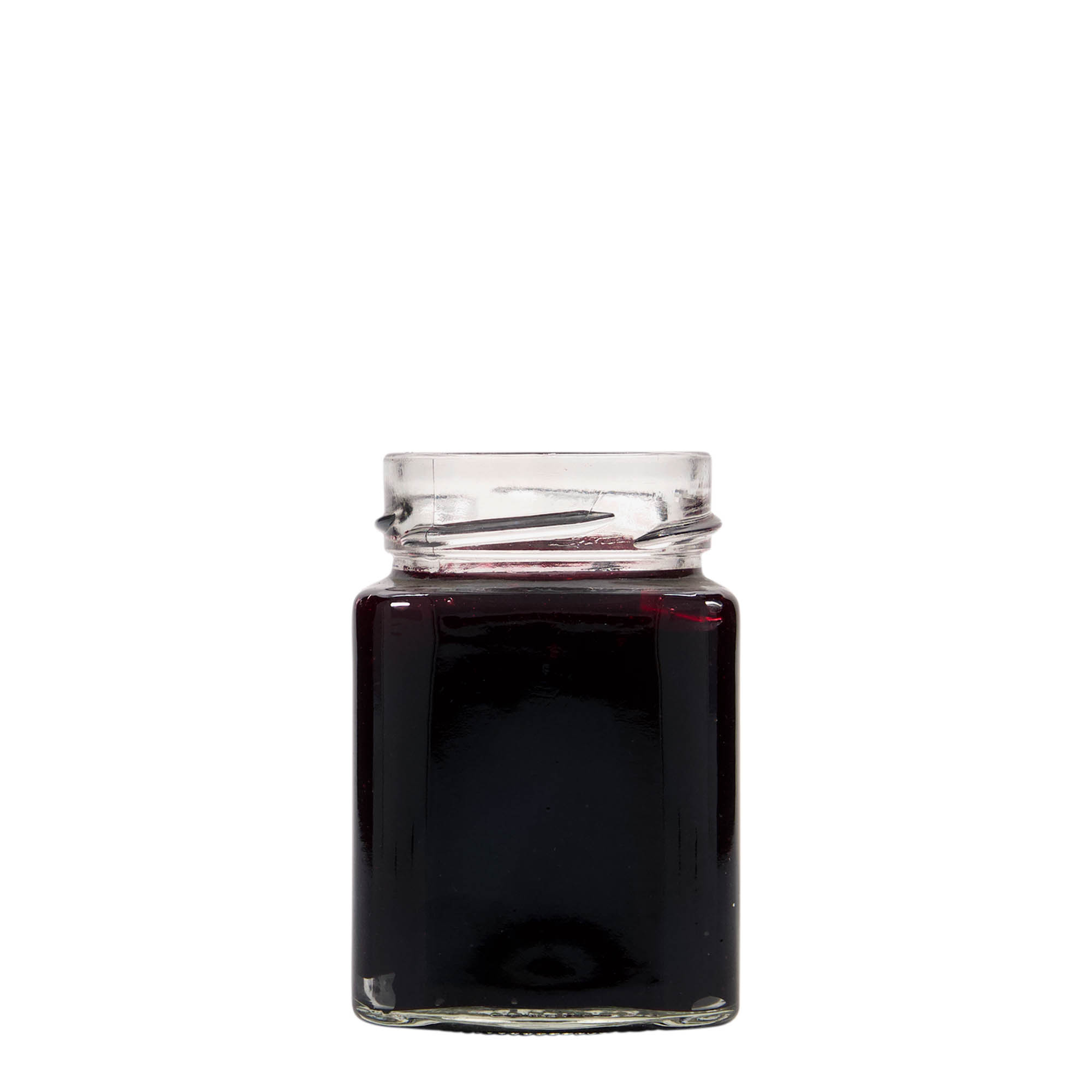 Vierkante pot 'Funny', 212 ml, monding: deep-twist-off (DTO 58)