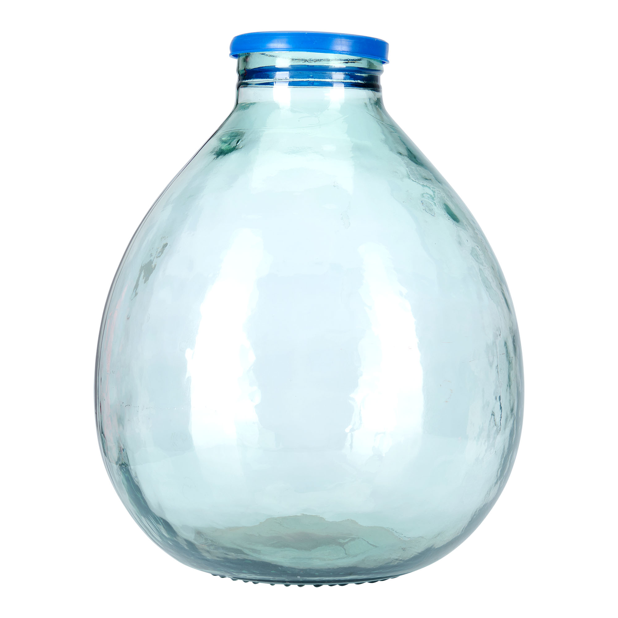 Ballonfles brede hals, 34 l, glas, monding: stulpdeksel