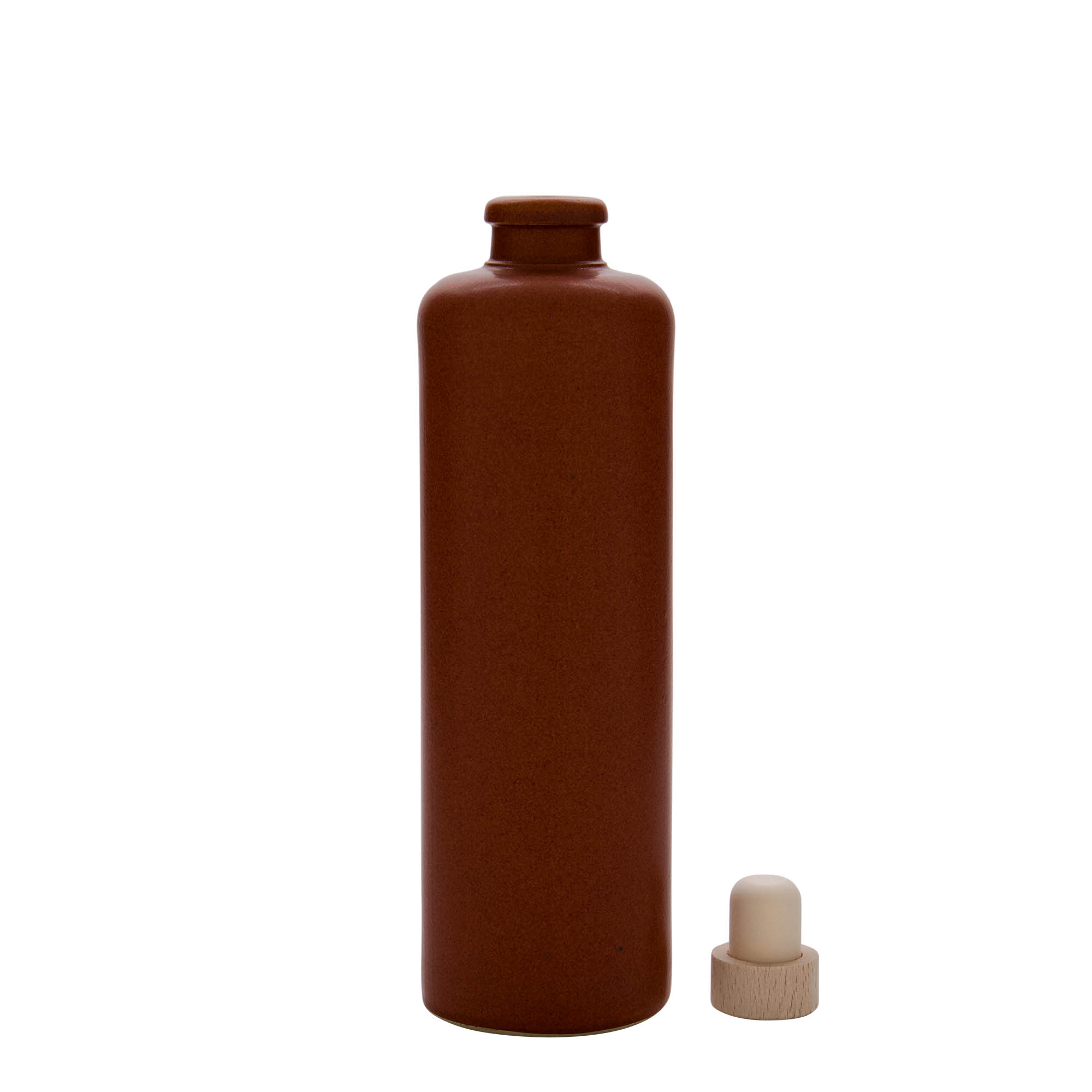 Keramische kruik, 500 ml, steengoed, rood-bruin, monding: kurk Keramische kruik, 500 ml, steengoed, rood-bruin, monding: kurk