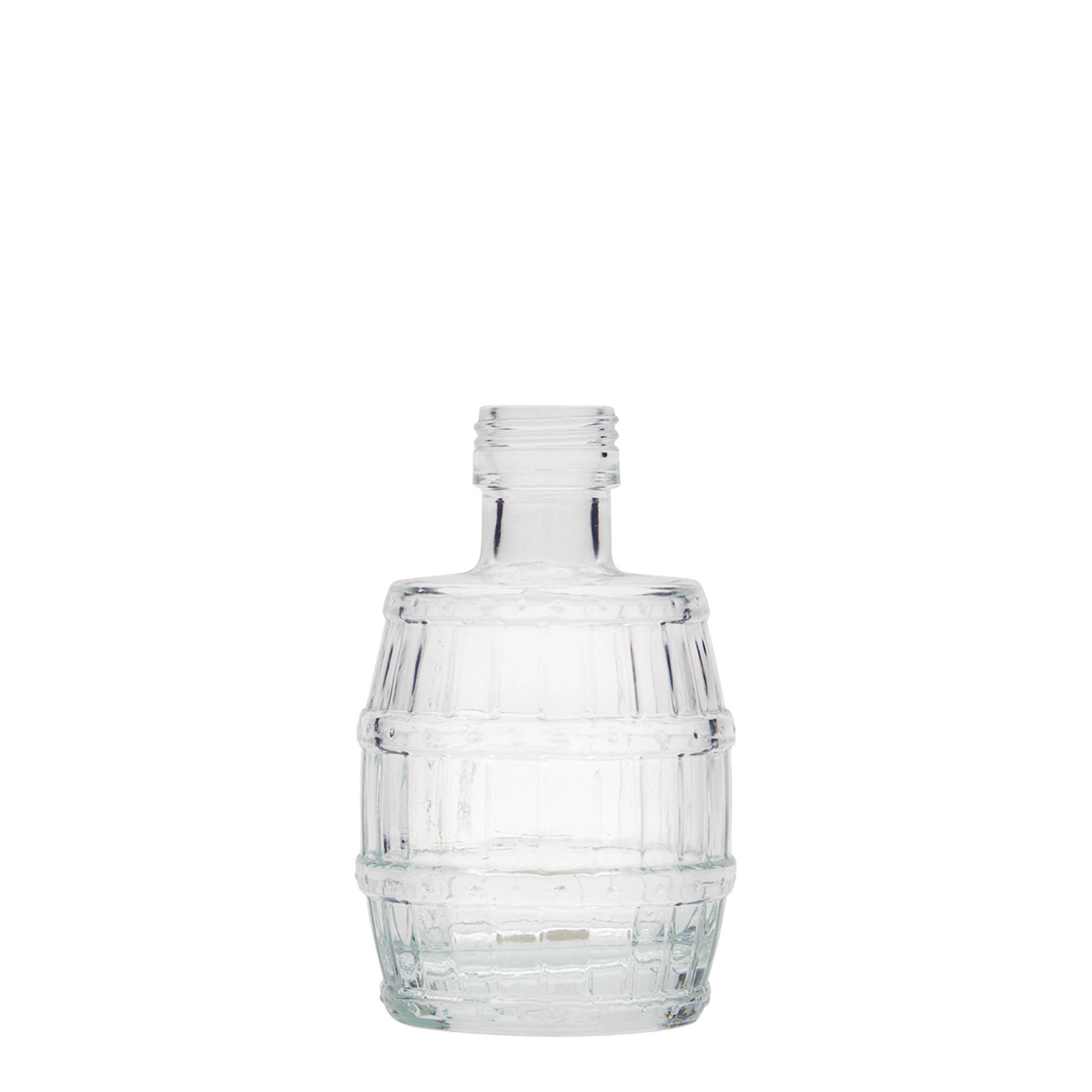 Glazen fles 'Vat', 100 ml, monding: PP 24 Glazen fles 'Vat', 100 ml, monding: PP 24