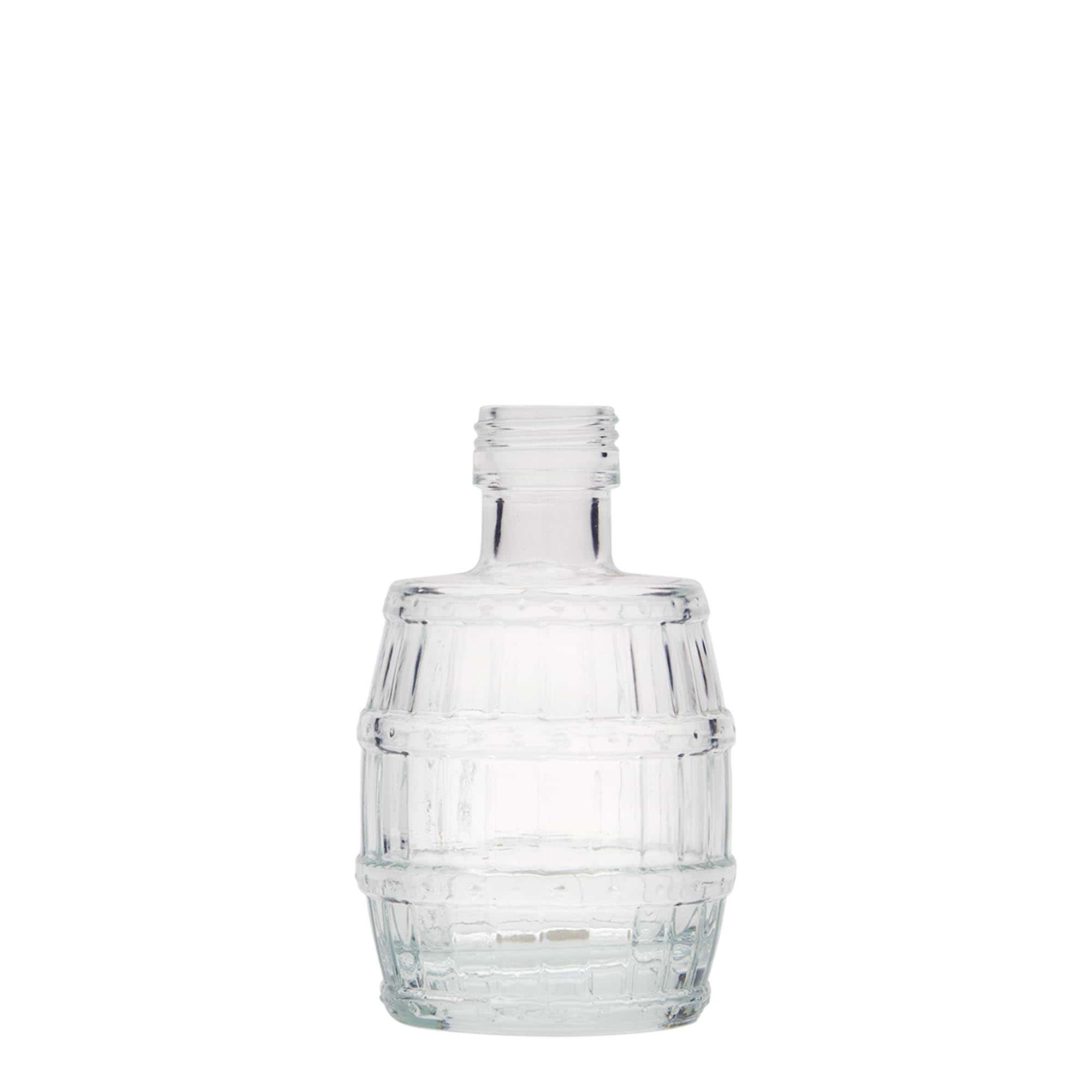 Glazen fles 'Vat', 100 ml, monding: PP 24