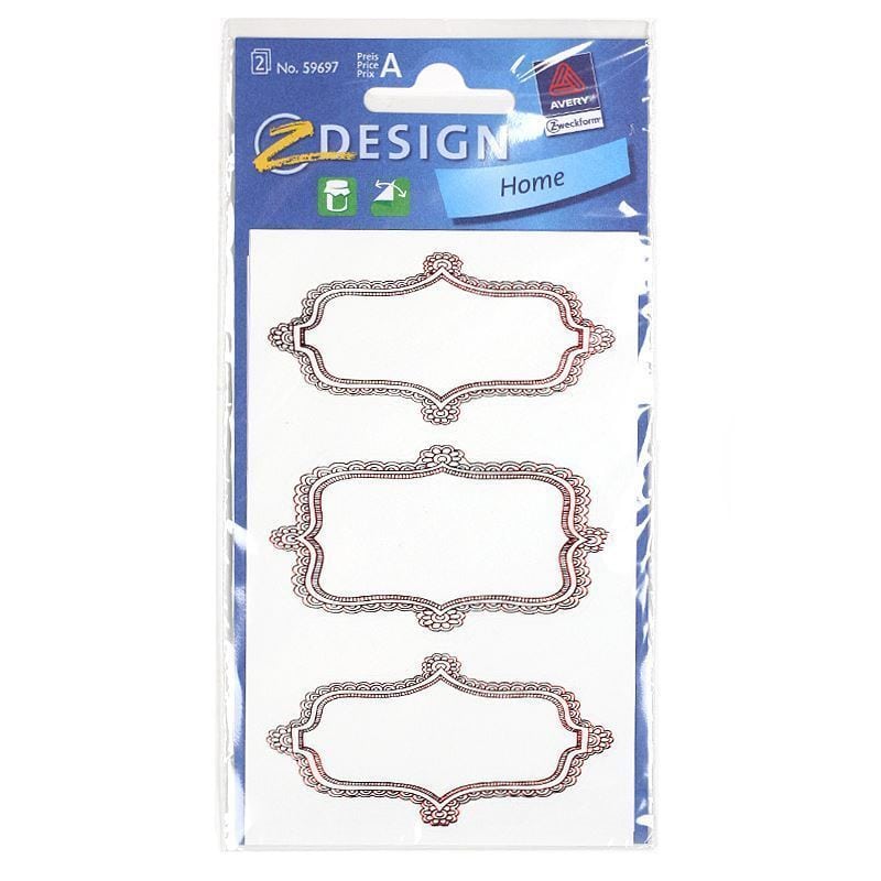 Zweckform etiketten 'Steenvruchten', rechthoekig, papier, meerkleurig