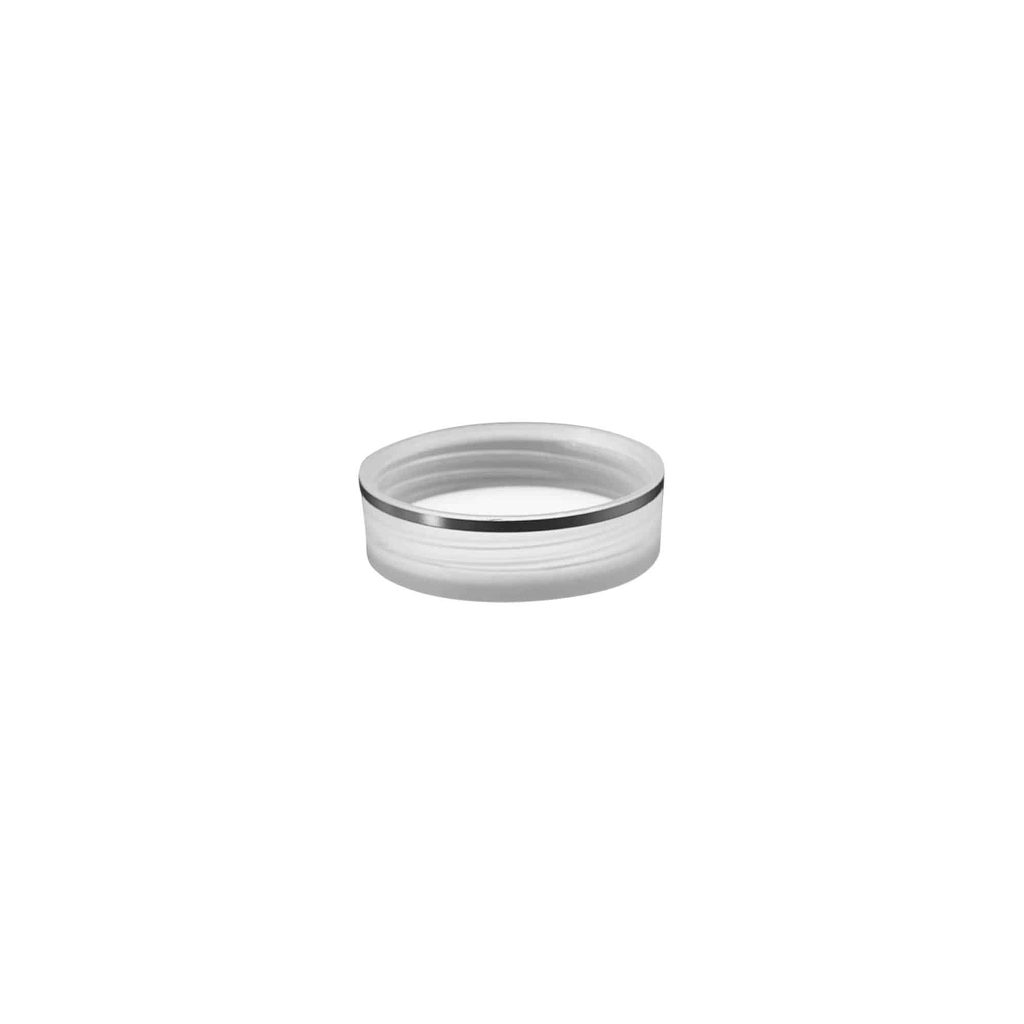 Schroefsluiting 'Clear/Platin Edition', PP-kunststof, wit, voor monding: 40/2P