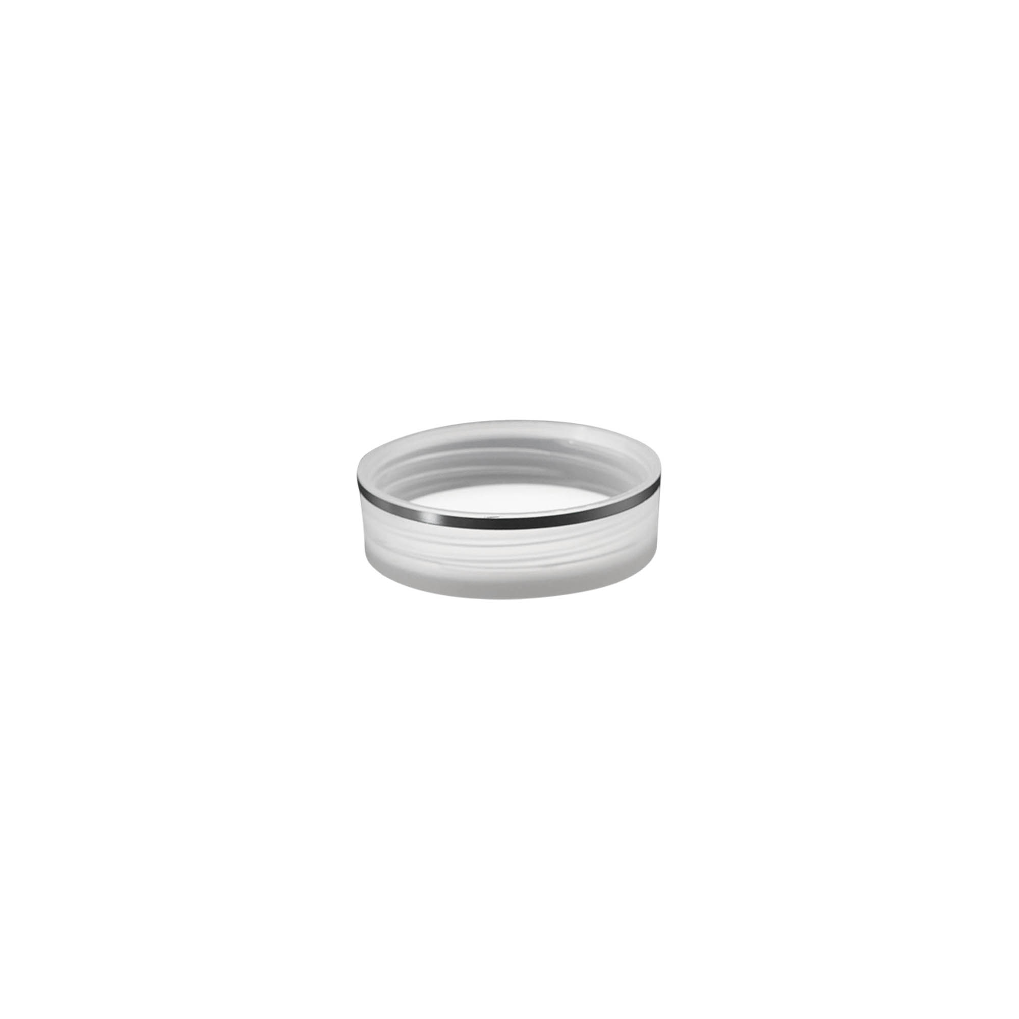 Schroefsluiting 'Clear/Platin Edition', PP-kunststof, wit, voor monding: 40/2P