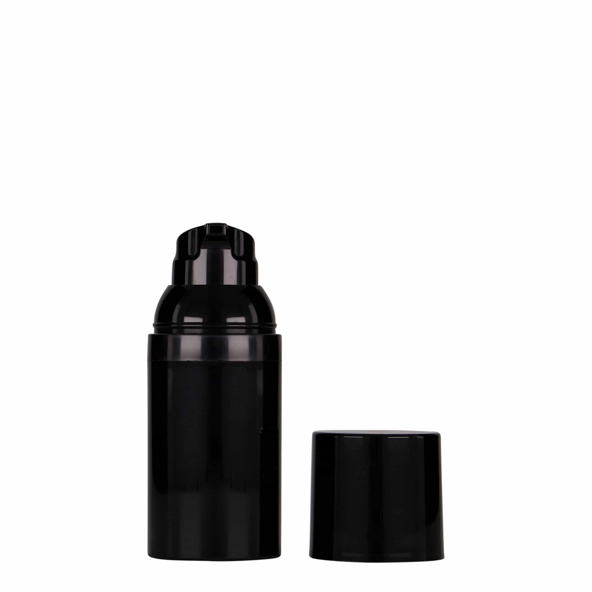 Flacon airless 30 ml « Mezzo », plastique PP, noir