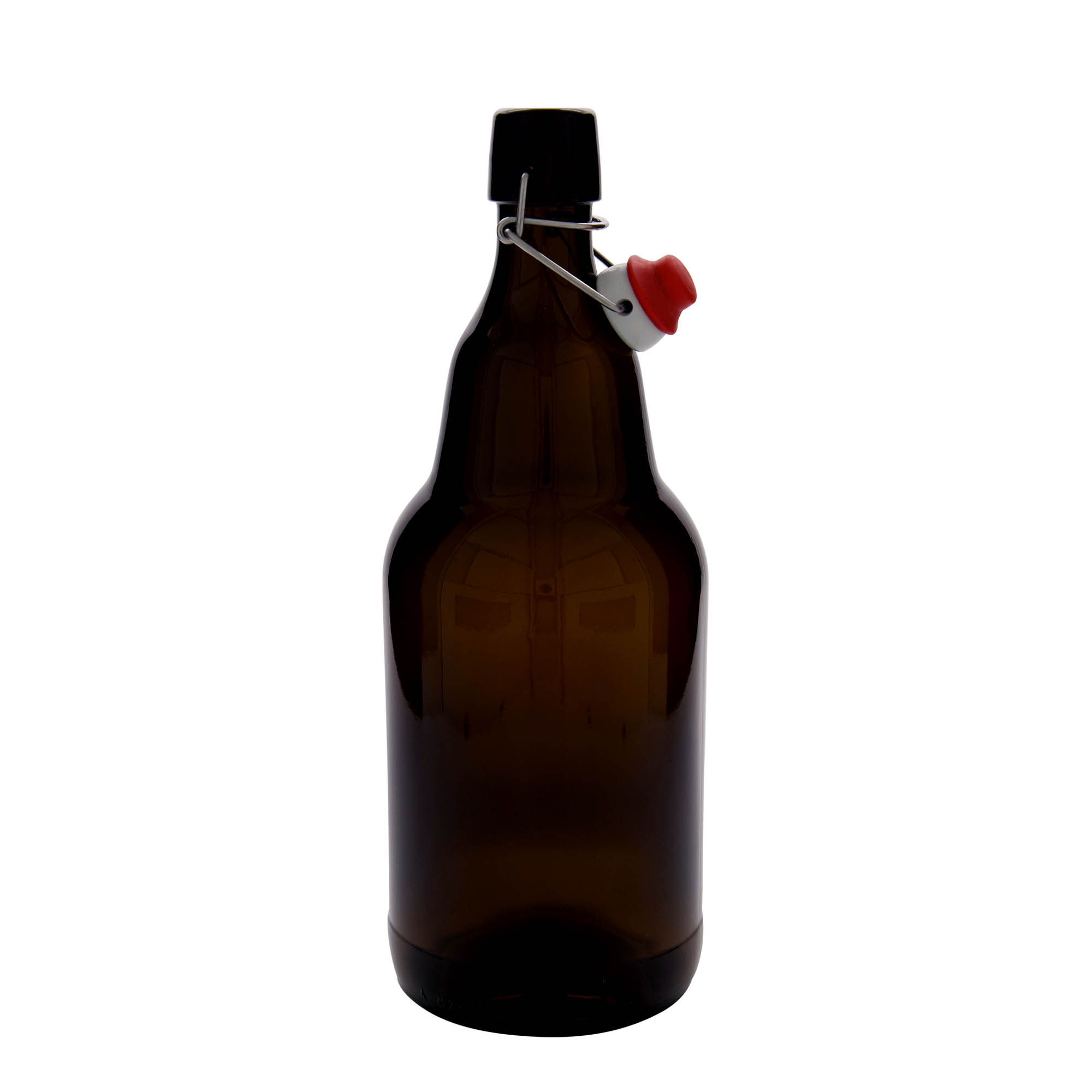 Bouteille de bière 2 000 ml, verre, marron, bouchage: bouchon mécanique Bouteille de bière 2 000 ml, verre, marron, bouchage: bouchon mécanique