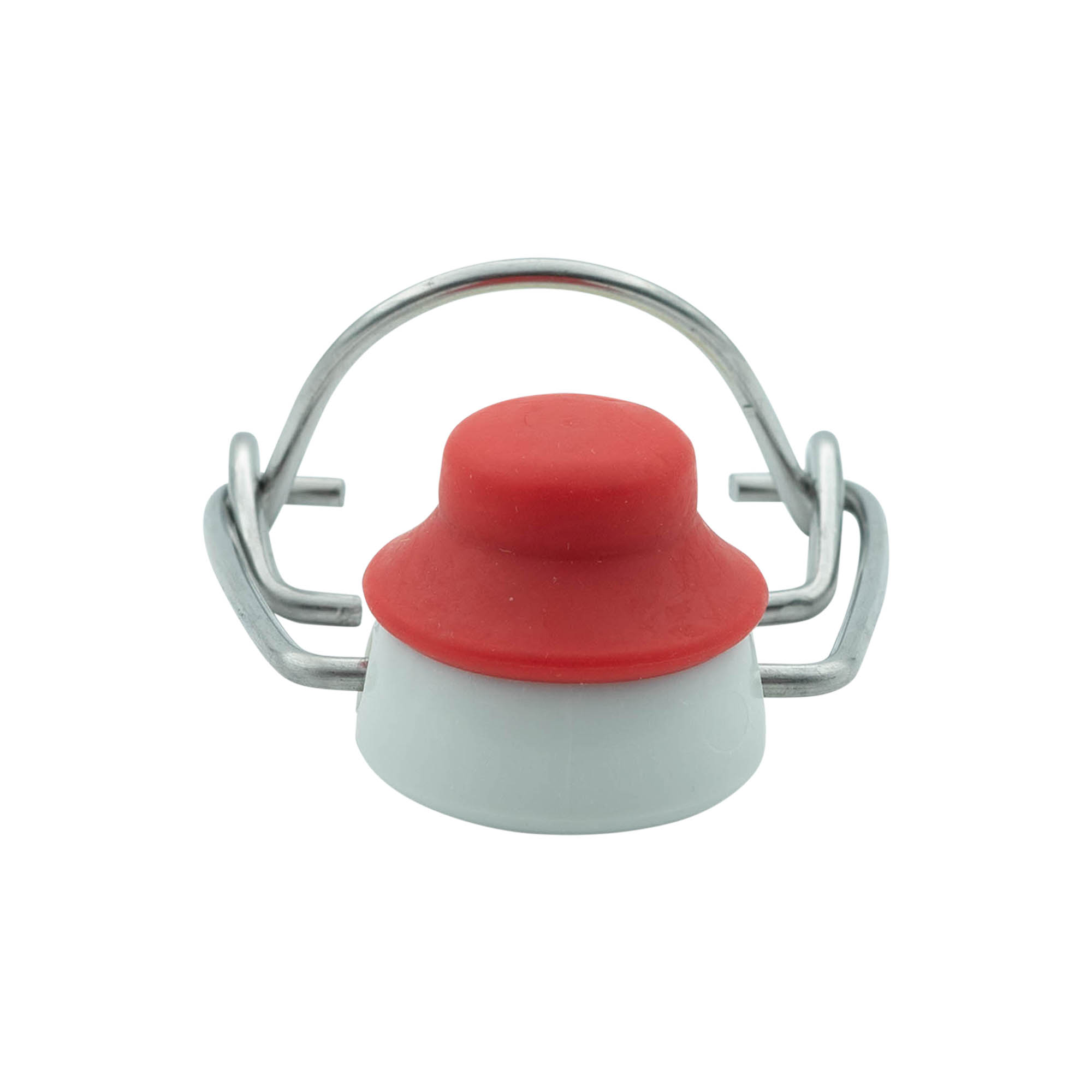 Beugelsluiting speciaal formaat, kunststof, rood-wit