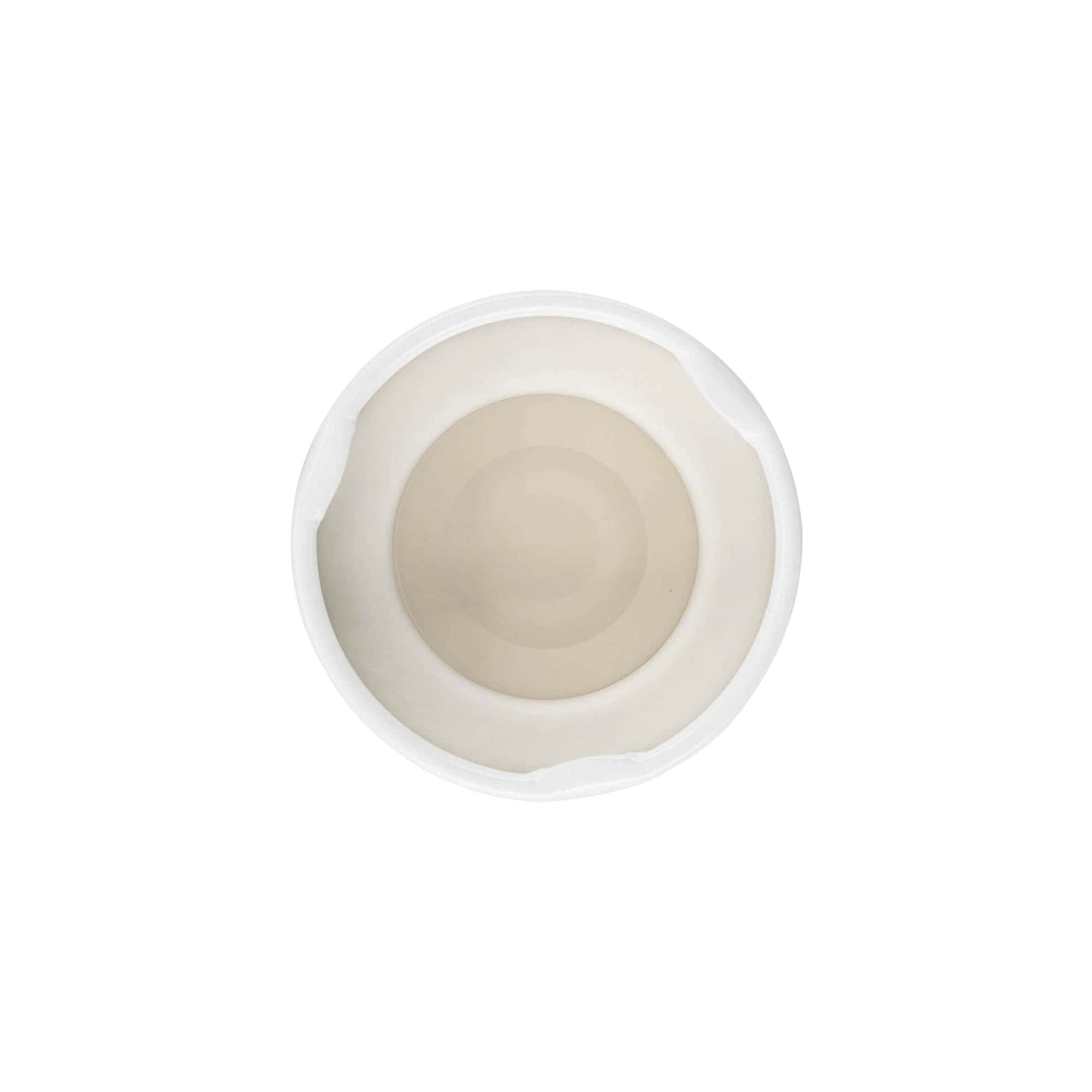 Twist-offdeksel, blik, wit, voor monding: TO 38 Twist-offdeksel, blik, wit, voor monding: TO 38
