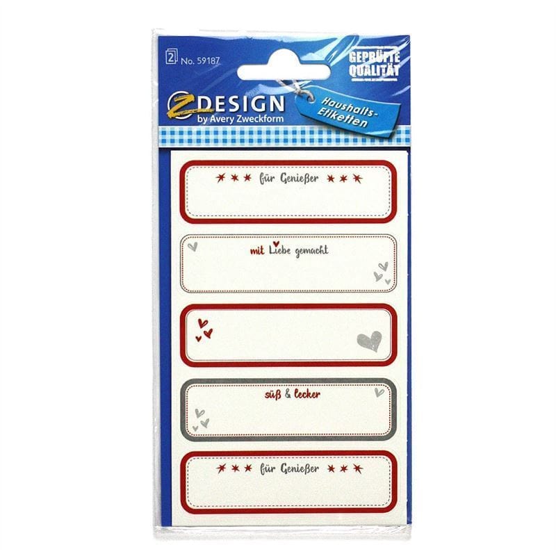 Étiquettes usage spécial « Fait maison », rectangulaire, papier, multicolore