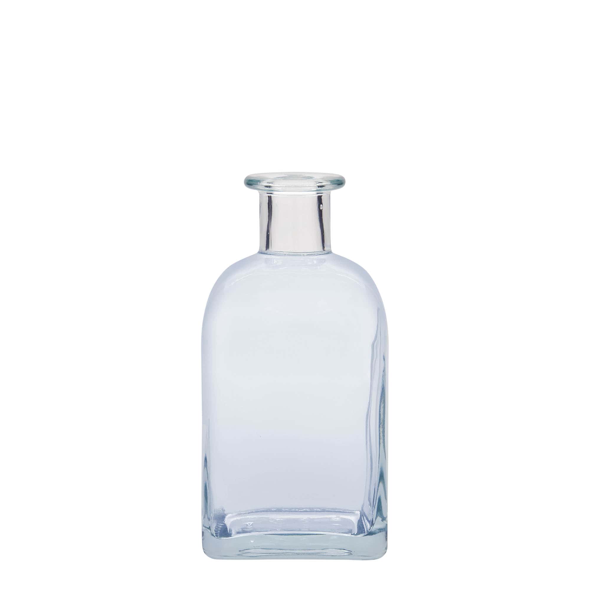 Bouteille en verre apothicaire 'Carré', carrée 350 ml, bouchage: bouchon