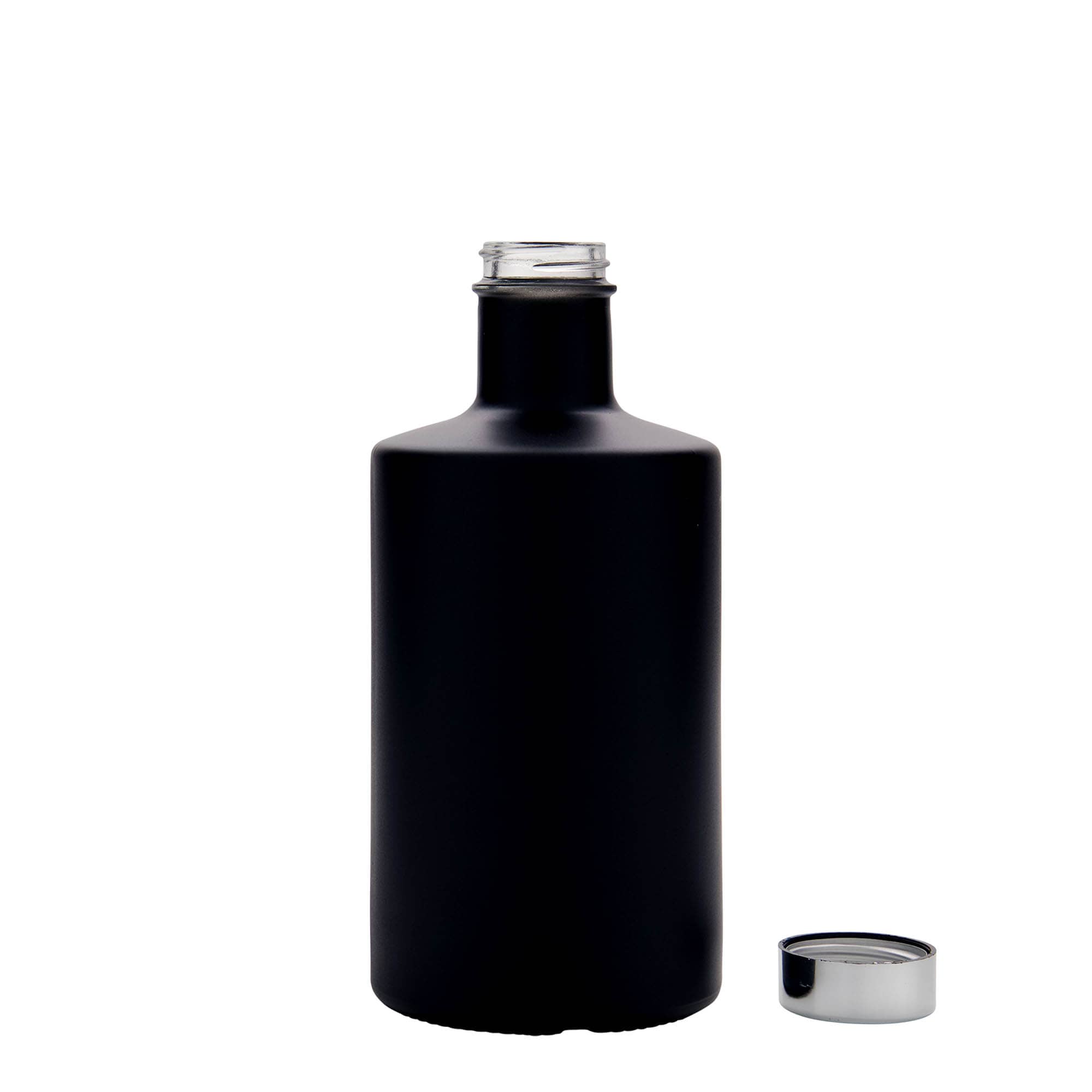 Bouteille en verre 500 ml « Caroline », noire, bouchage: GPI 33