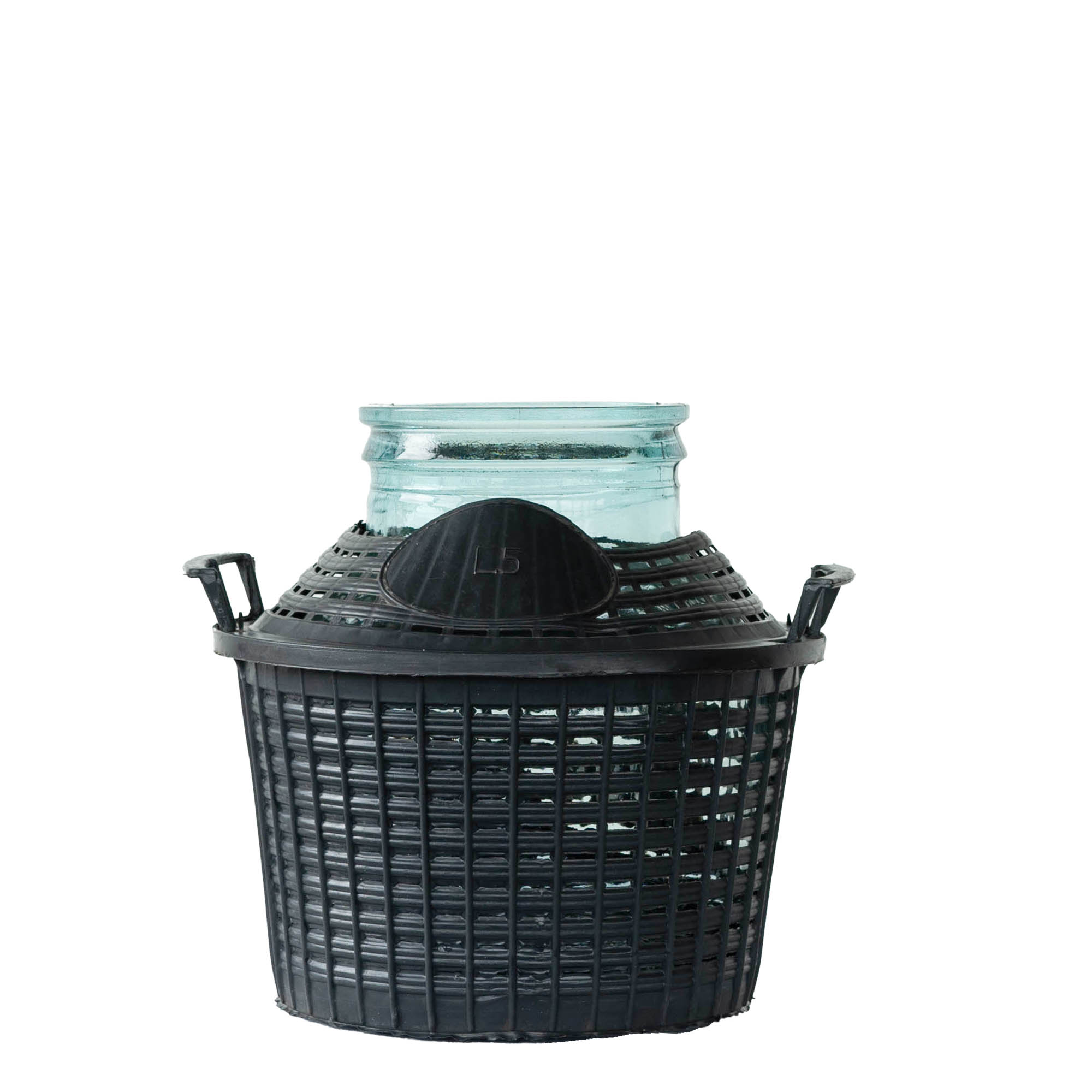 Ballonfles brede hals, 5 l, glas, monding: stulpdeksel Ballonfles brede hals, 5 l, glas, monding: stulpdeksel