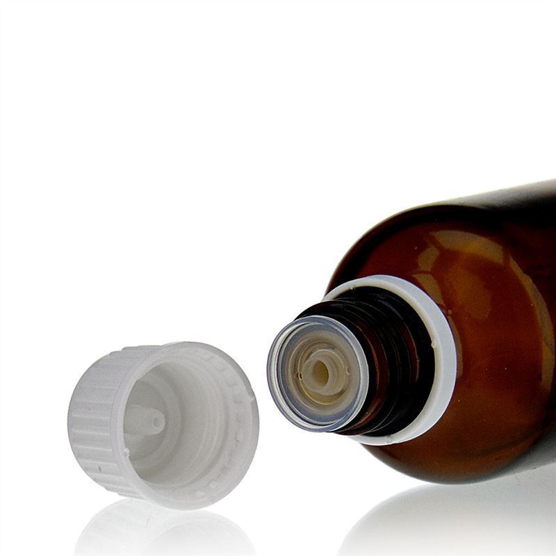 Bougage à vis avec insert compte-gouttes, plastique PE, blanc, pour bouchage: DIN 18 Bougage à vis avec insert compte-gouttes, plastique PE, blanc, pour bouchage: DIN 18