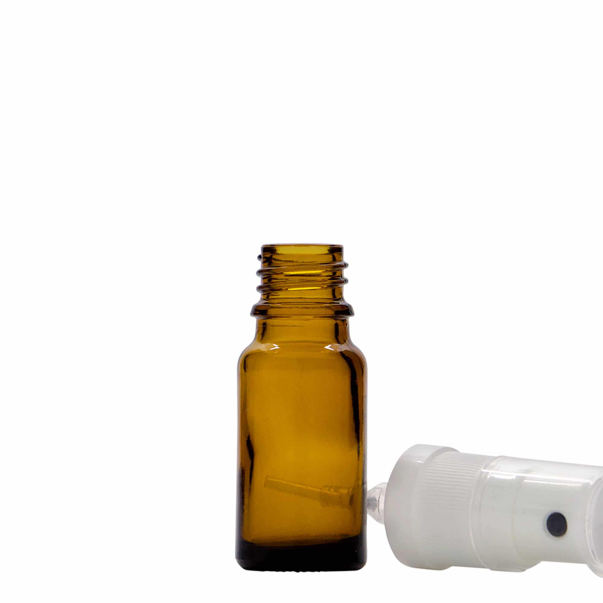 Sprayfles medicijn, 10 ml, glas, bruin, monding: DIN 18