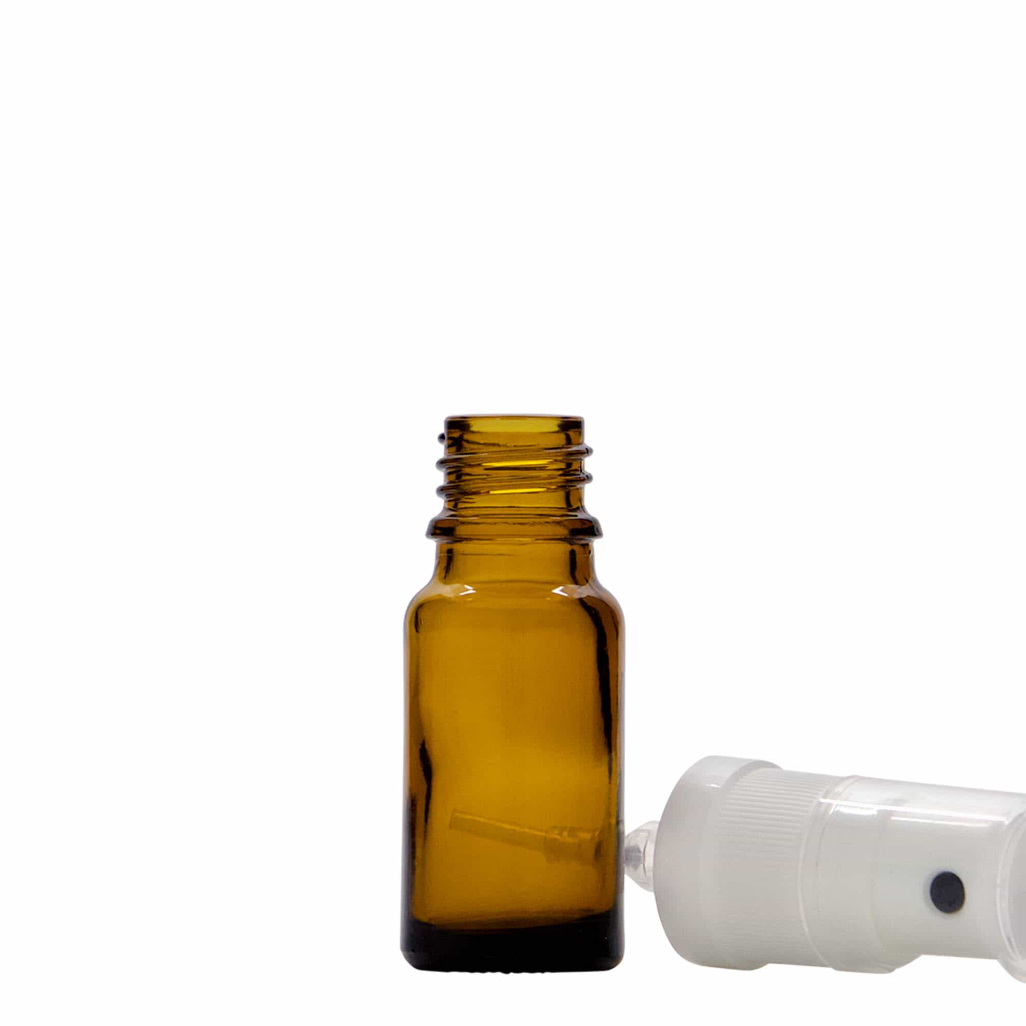 Sprayfles medicijn, 10 ml, glas, bruin, monding: DIN 18