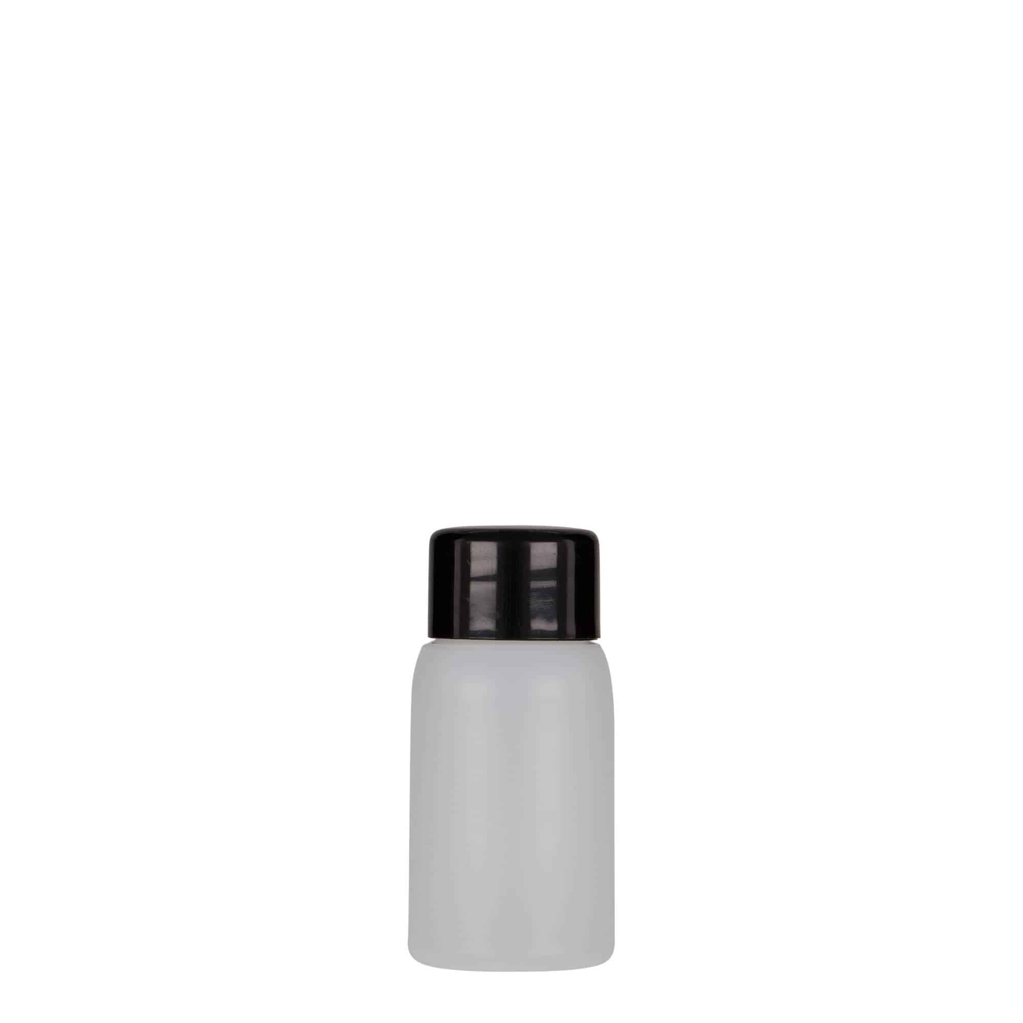 Bouteille en plastique 30 ml 'Tuffy', PEHD, nature, bouchage: 24/410